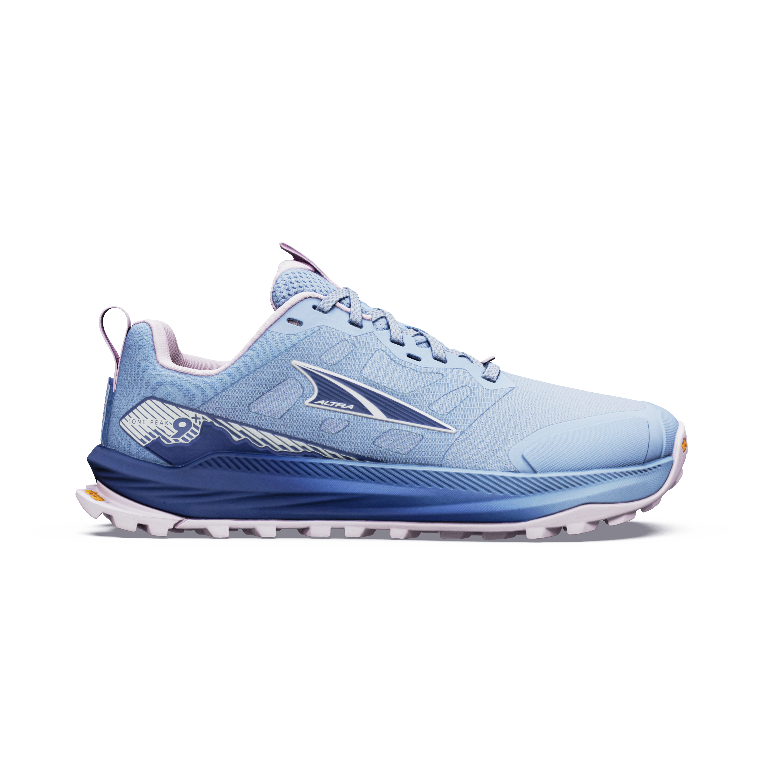 Altra Lone Peak 9+ vandresko til dame i farven Rain Washed/Oceana/Orchid Ice