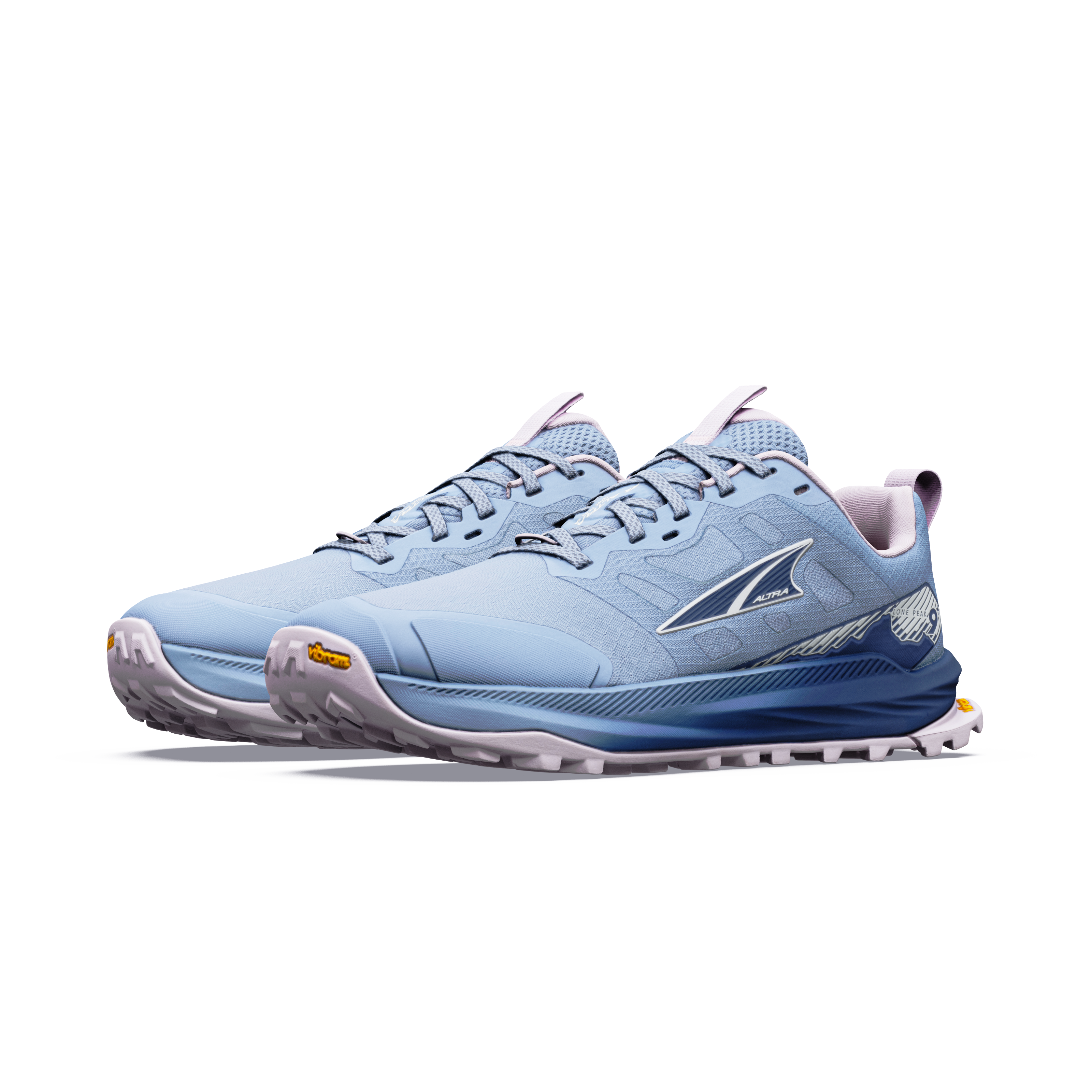 Altra Lone Peak 9+ vandresko til dame i farven Rain Washed/Oceana/Orchid Ice