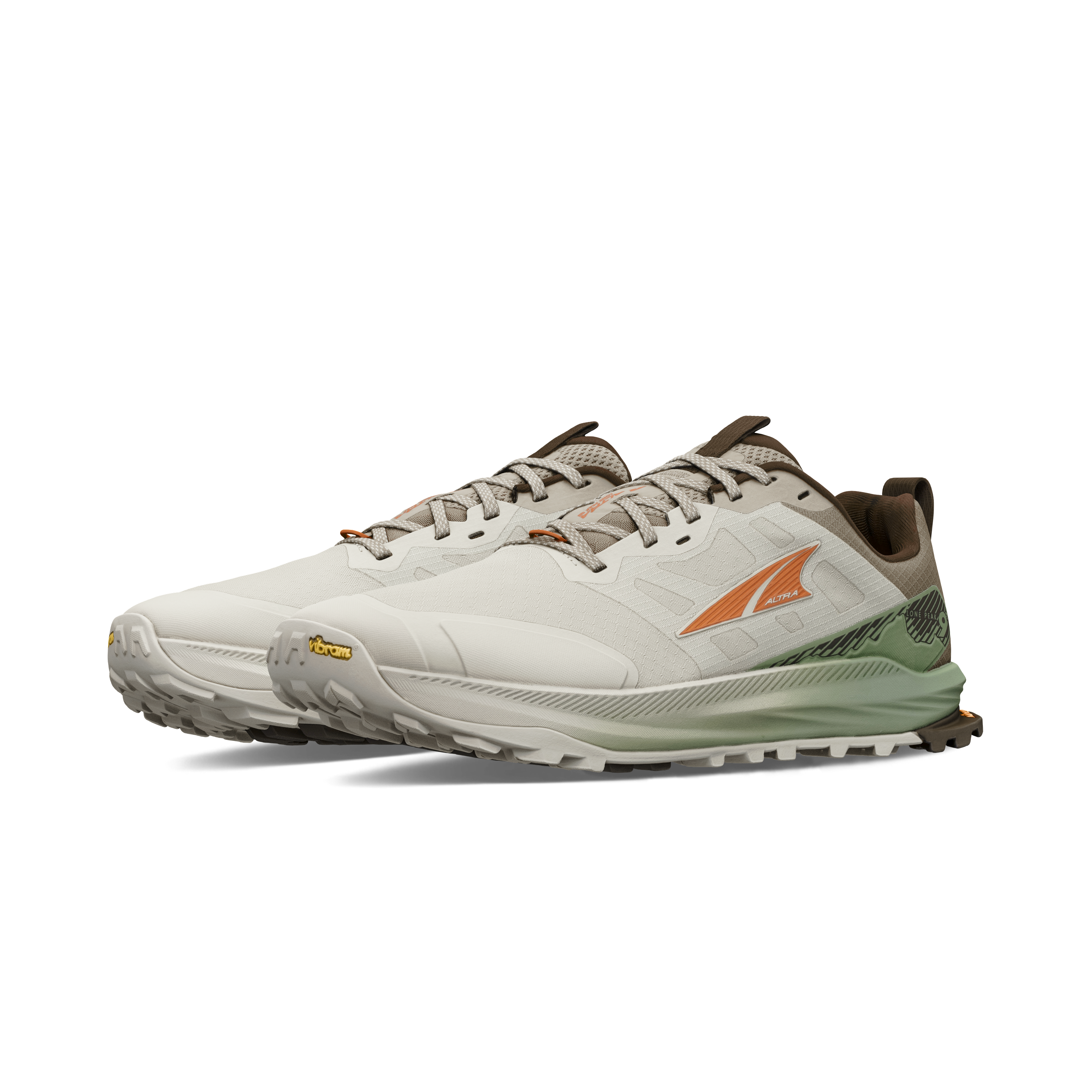 Altra Lone Peak 9+ vandresko til herre i farven Basalt, par set skråt