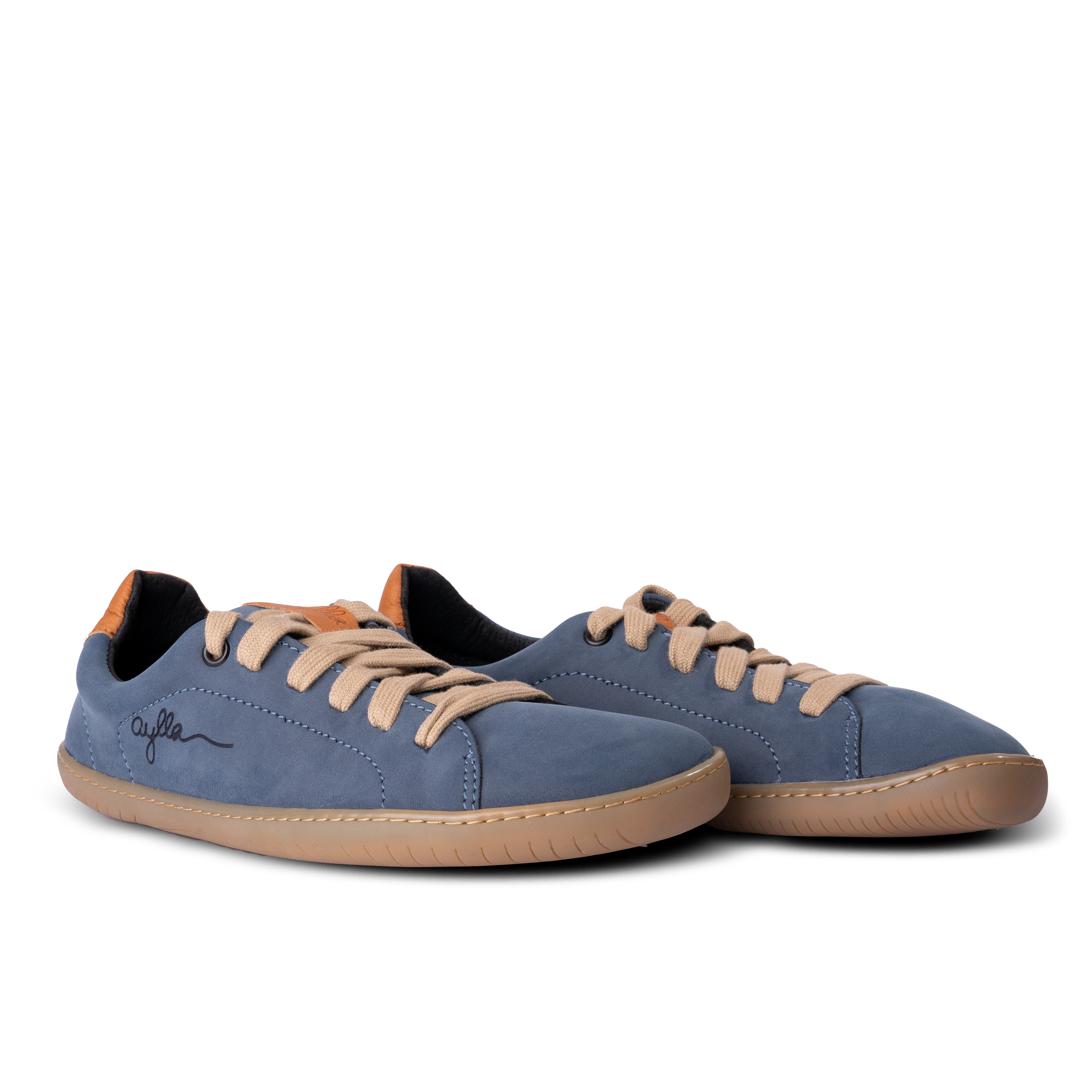 Aylla Keck Mens barfods sneakers i læder til mænd i farven blue, par