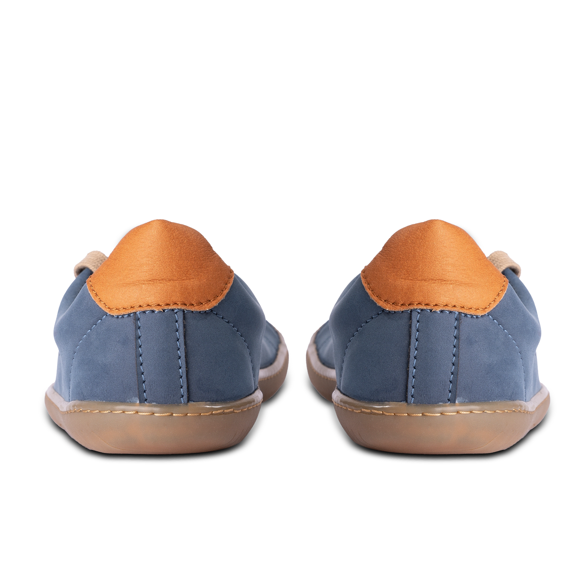 Aylla Keck Mens barfods sneakers i læder til mænd i farven blue, bagfra