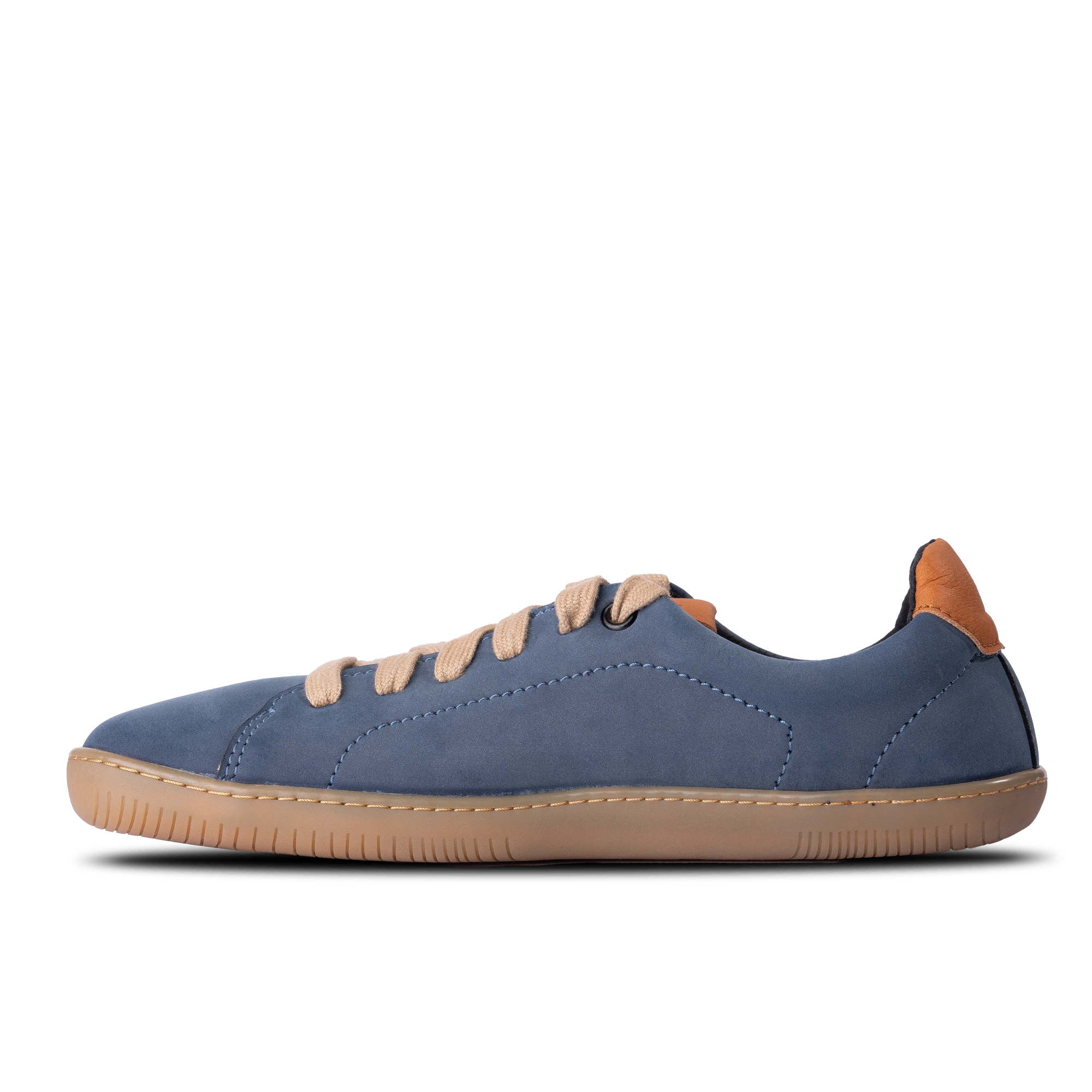 Aylla Keck Mens barfods sneakers i læder til mænd i farven blue, inderside