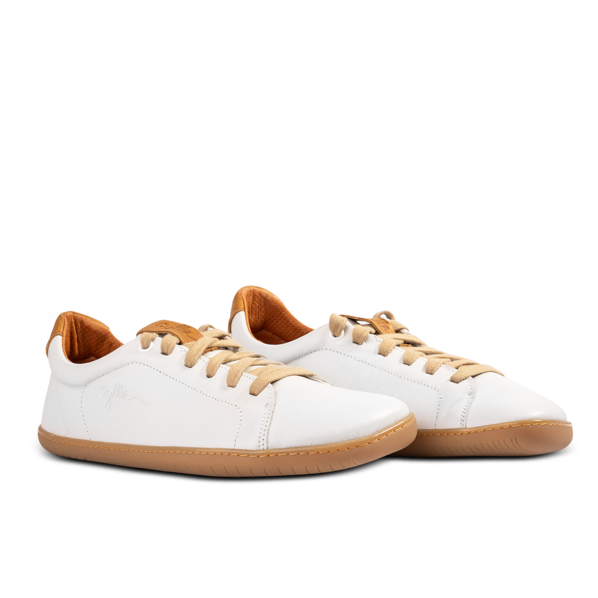 Aylla Keck Womens barfods sneakers i læder til kvinder i farven white, par