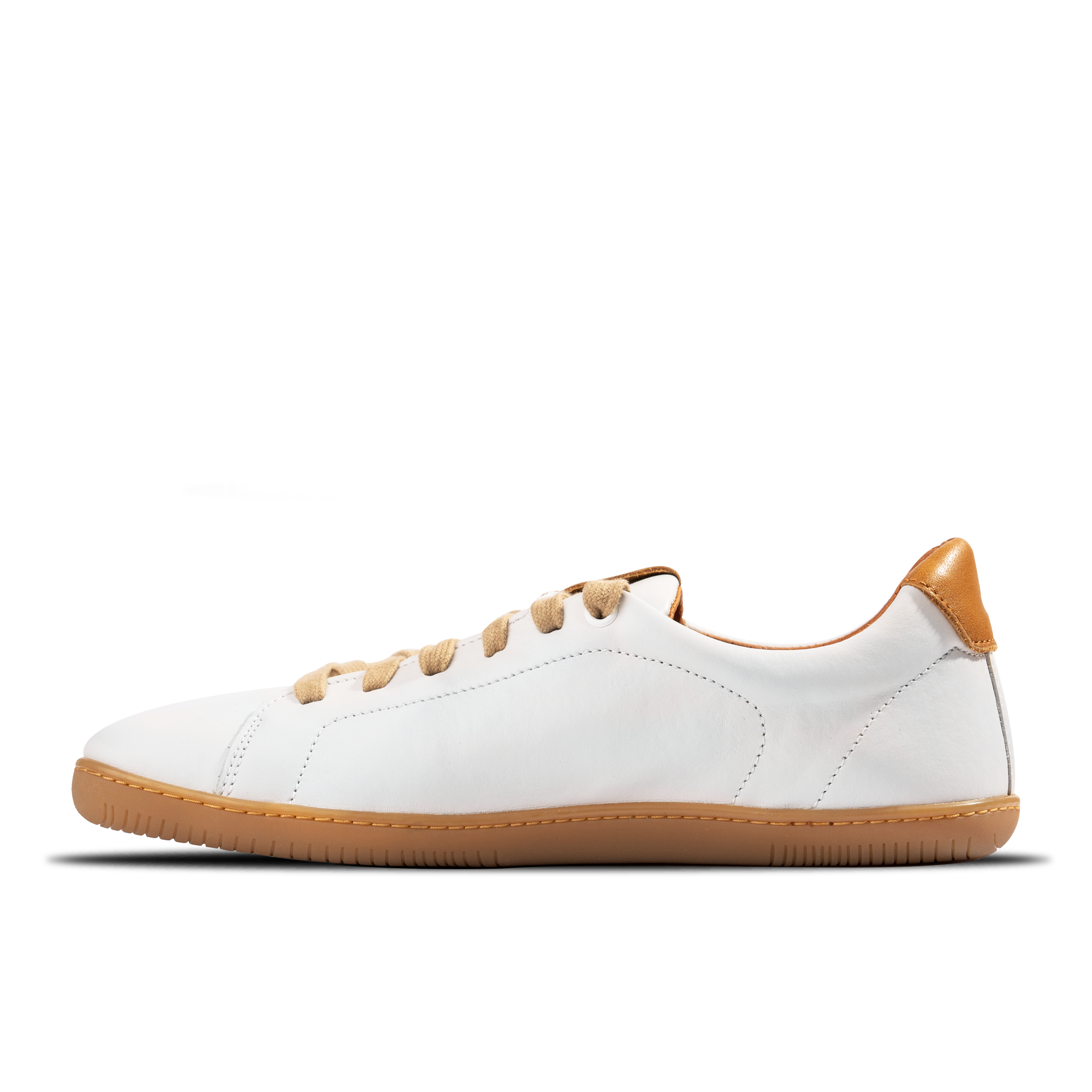 Aylla Keck Womens barfods sneakers i læder til kvinder i farven white, inderside