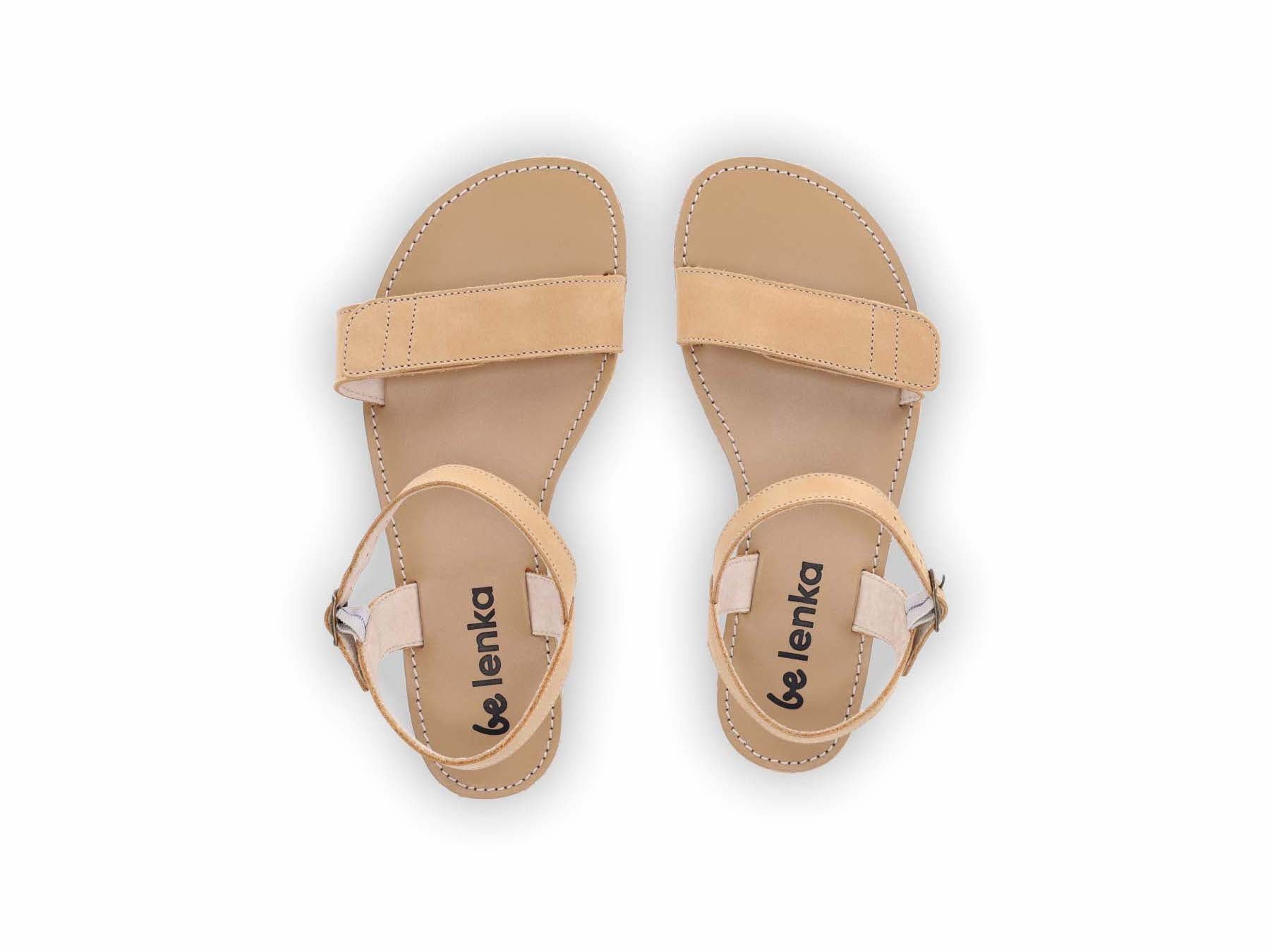 Be Lenka Grace barfods sandaler til kvinder i farven sand, top