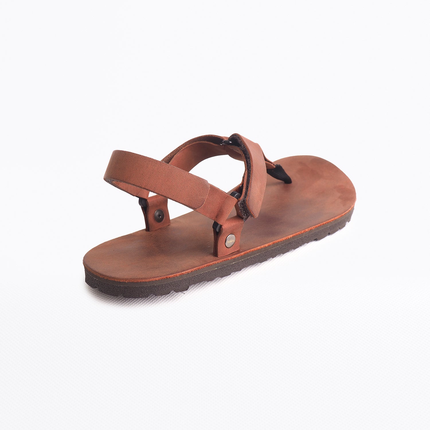 Bosky Rare Y sandal in Redwood, backside view