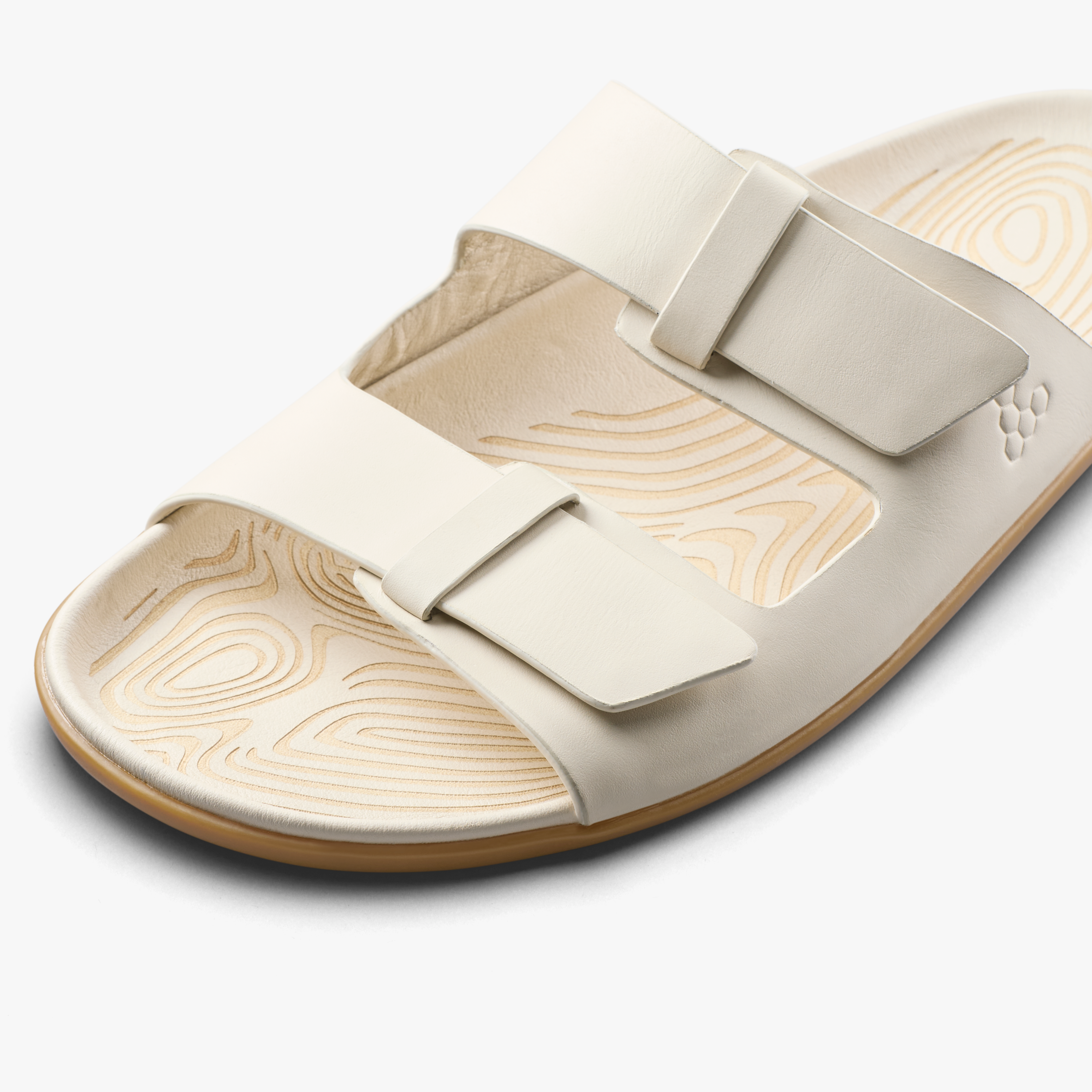 Vivobarefoot Sensus Yin Slide Womens – Sand, nærbillede