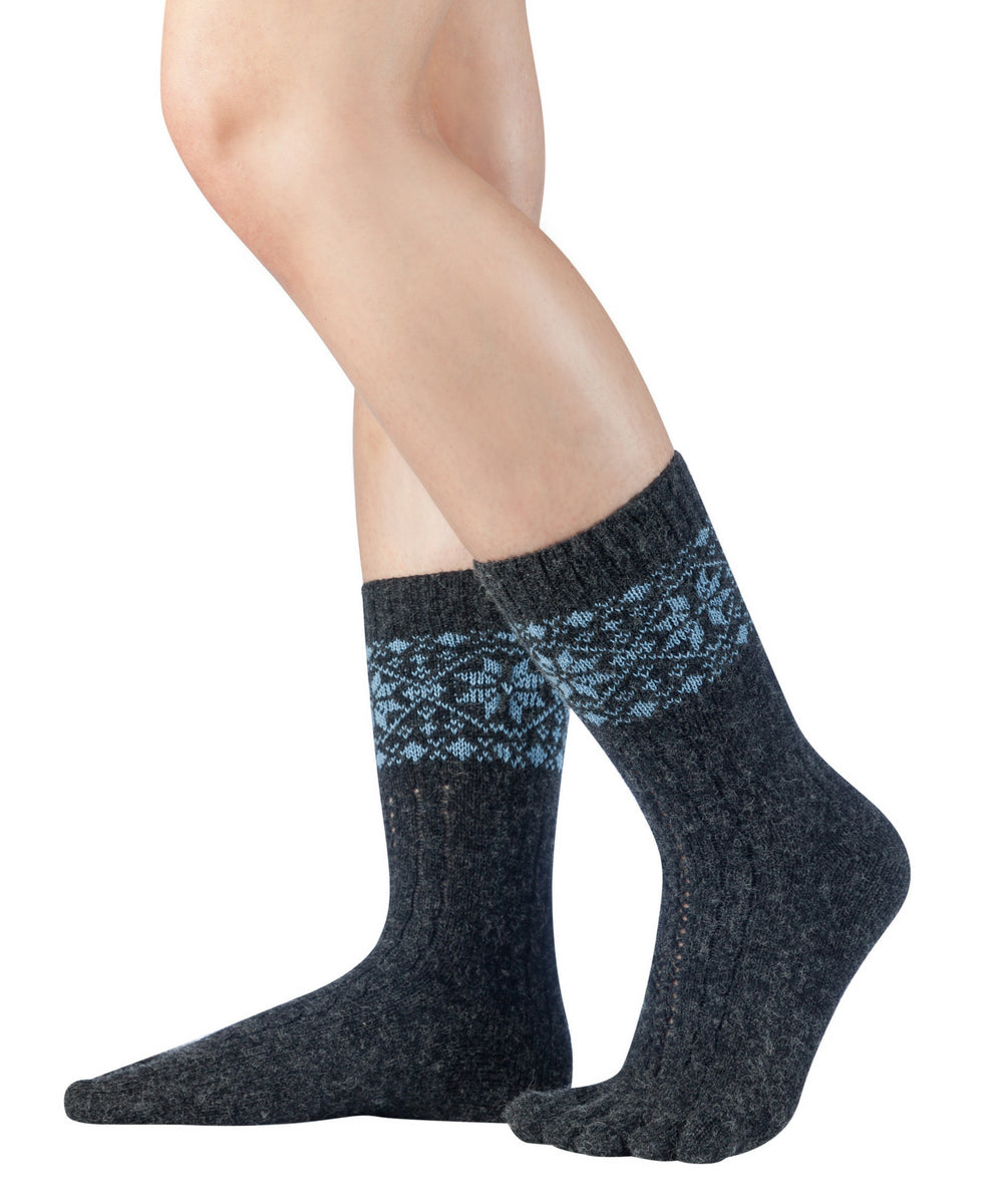 Knitido Merino &amp; Cashmere Snowflakes – Toe socks 