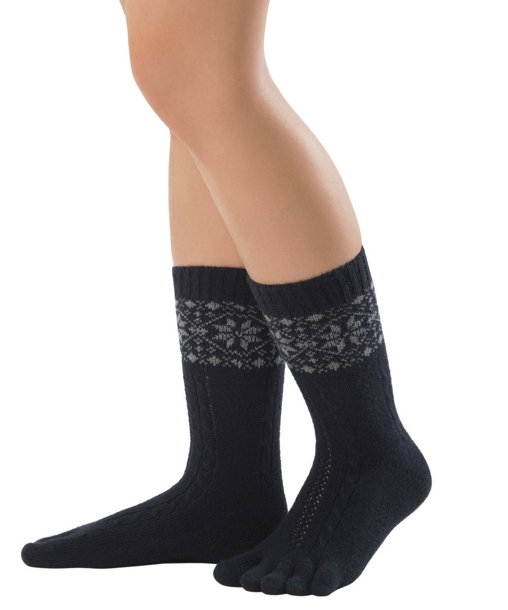 Knitido Merino &amp; Cashmere Snowflakes – Toe socks 