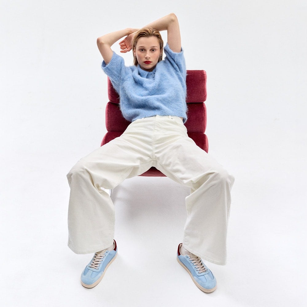 Groundies Panama Womens – Sky Blue/Bordeaux, set bagfra