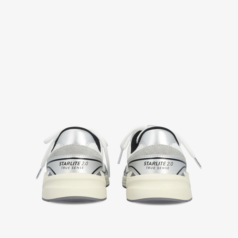 Groundies Starlite 2.0 Mens – White/Silver/Black, på fod