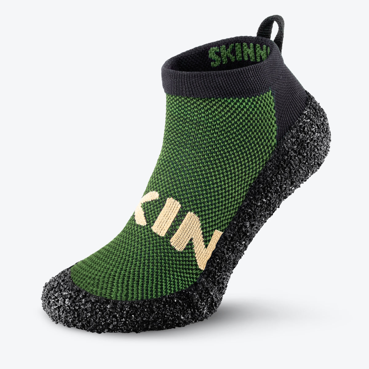 Skinners Essentials 2.0 barfods udendørssokker i farven cactus, forside