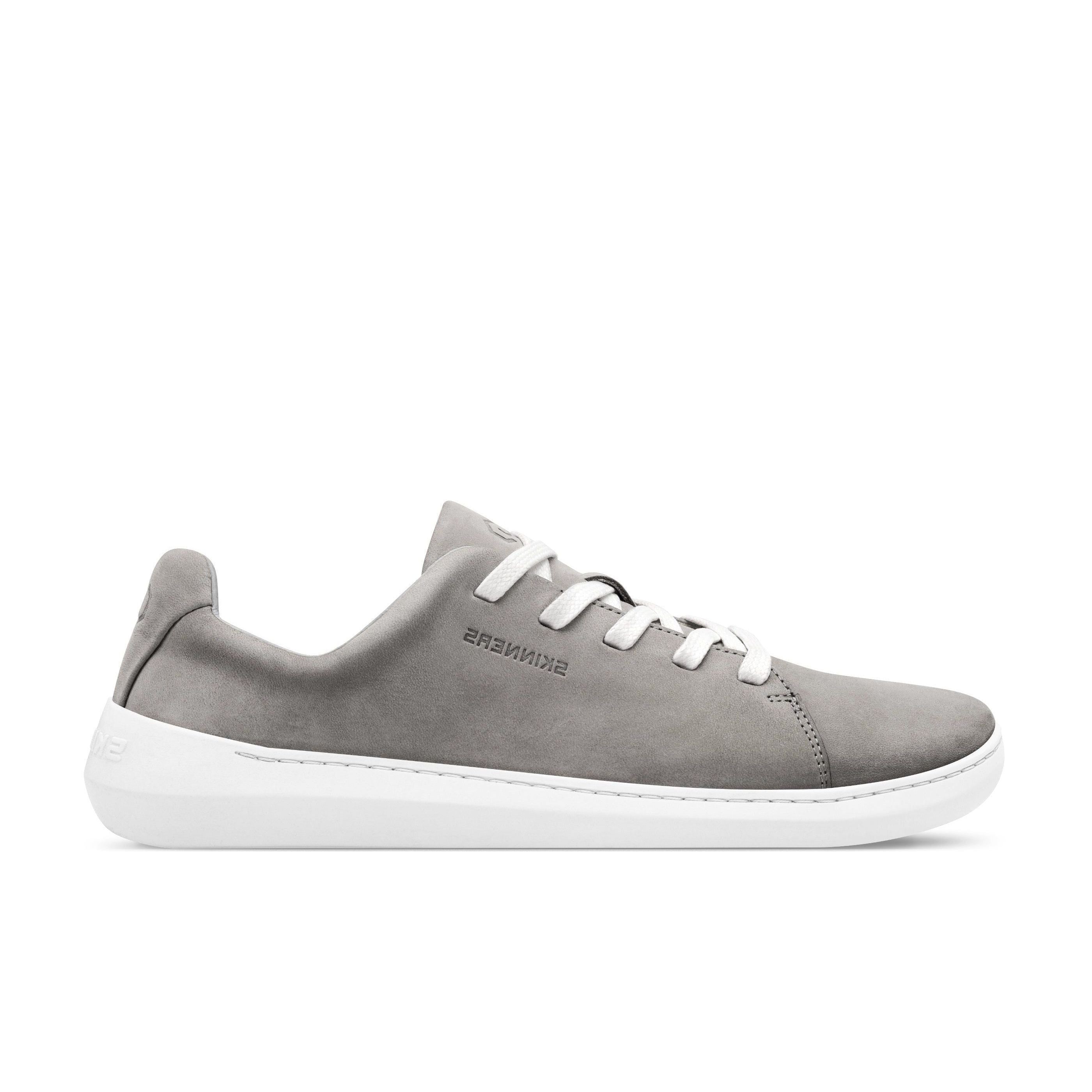 Mærkbare Walker barfods sneakers til kvinder og mænd i farven grey / white, yderside