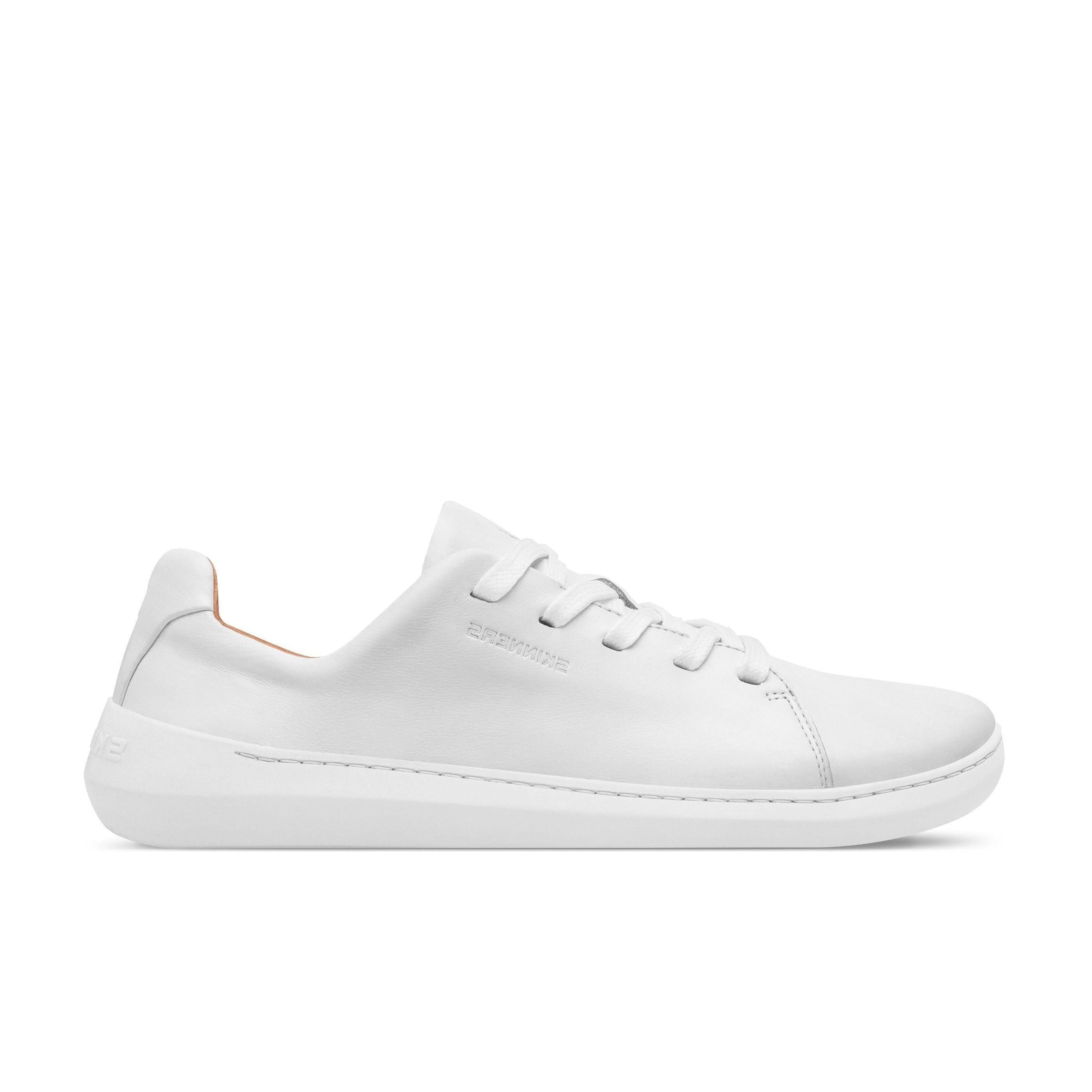 Mærkbare Walker barfods sneakers til kvinder og mænd i farven white / white, yderside