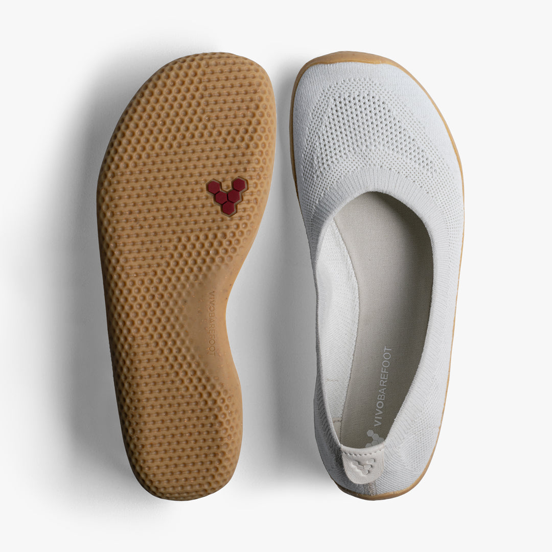 Vivobarefoot Asana Yin Ballerina Knit Womens – Limestone 