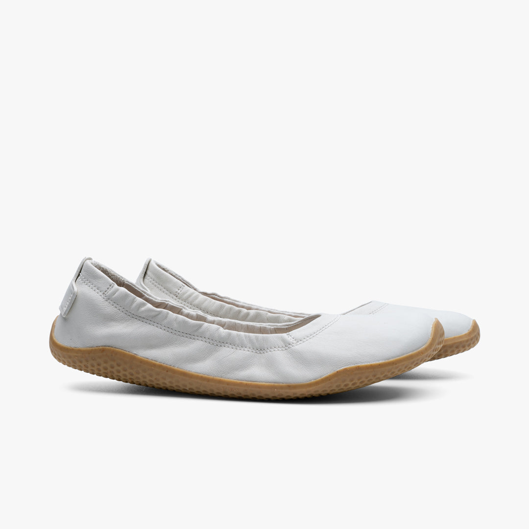 Vivobarefoot Asana Yin Ballerina Leather Womens – Limestone 