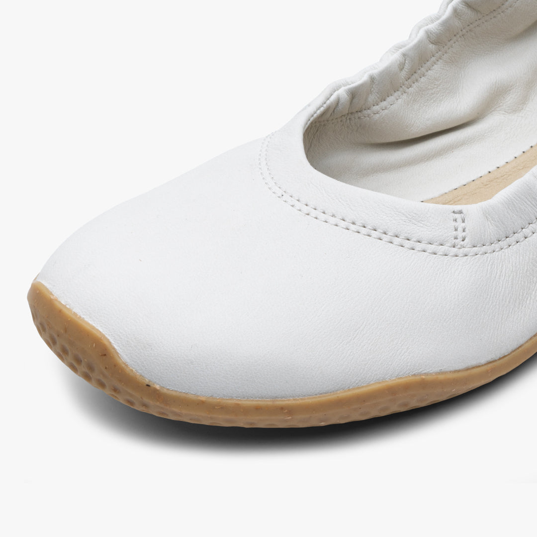 Vivobarefoot Asana Yin Ballerina Leather Womens – Limestone 