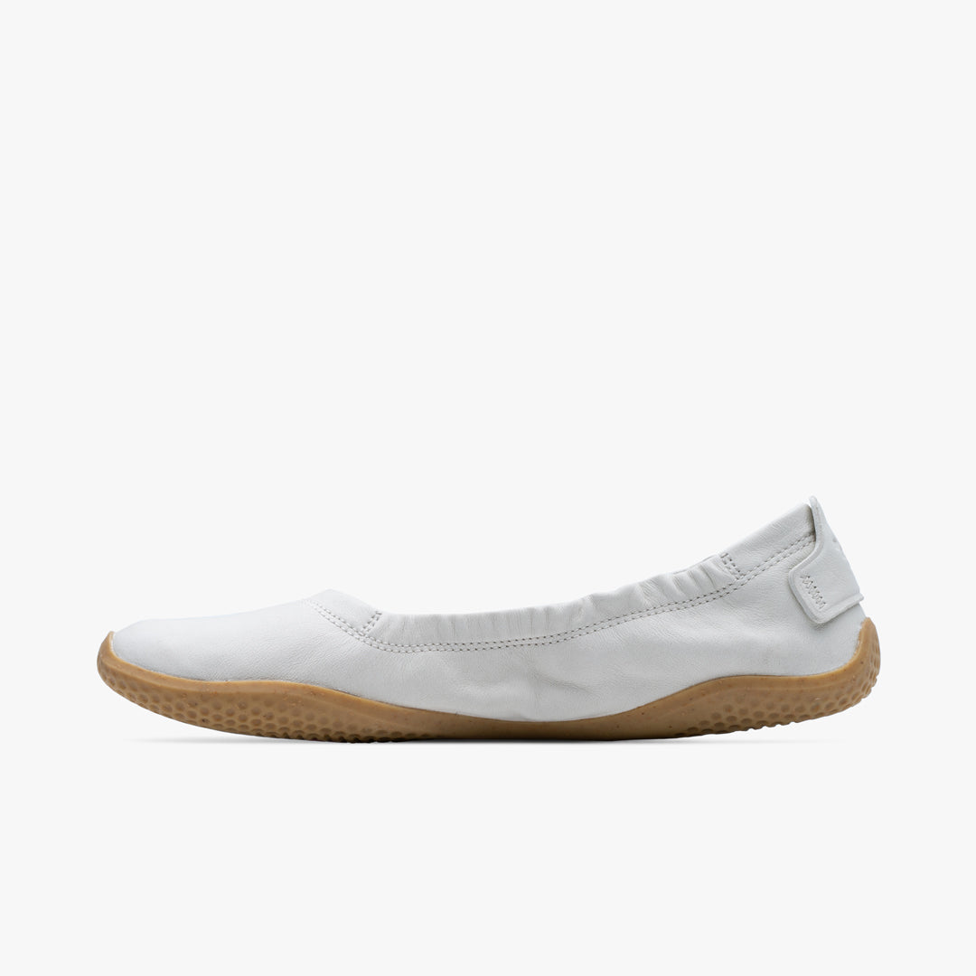 Vivobarefoot Asana Yin Ballerina Leather Womens – Limestone 