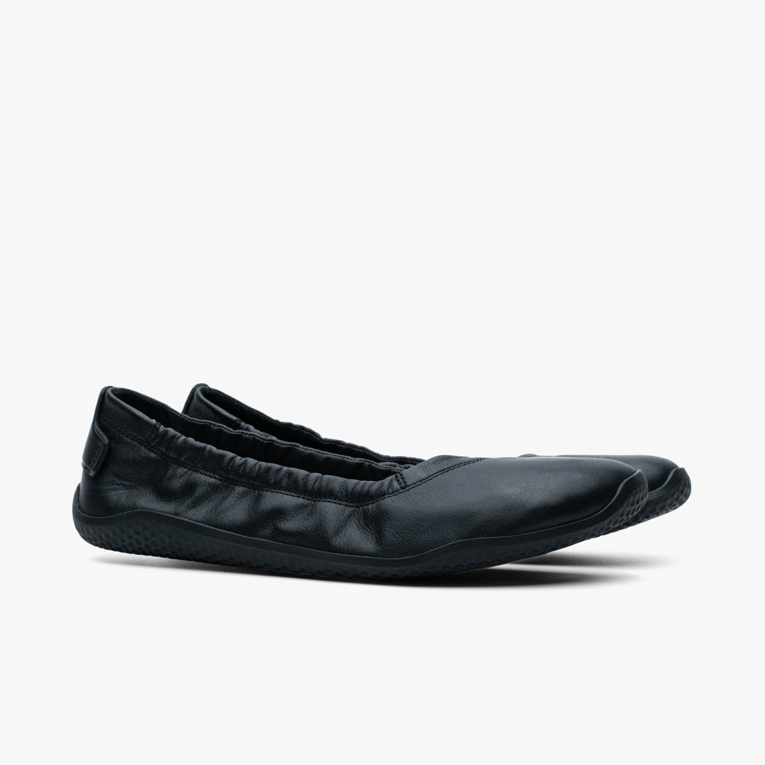 Vivobarefoot Asana Yin Ballerina Leather Womens – Obsidian 