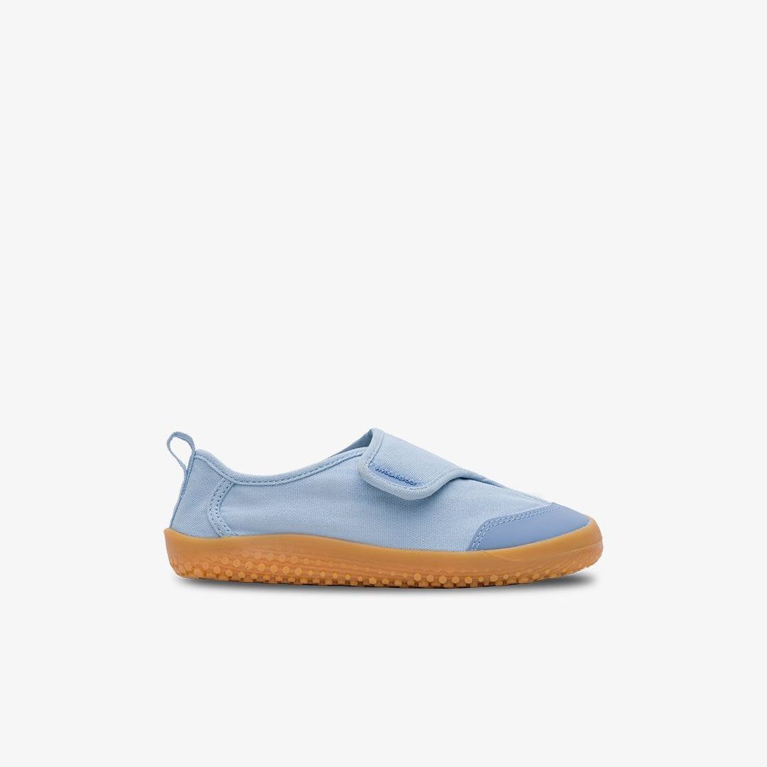 Vivobarefoot Gaia Preschool barfods kanvas børnesko til børn i farven rain washed, yderside