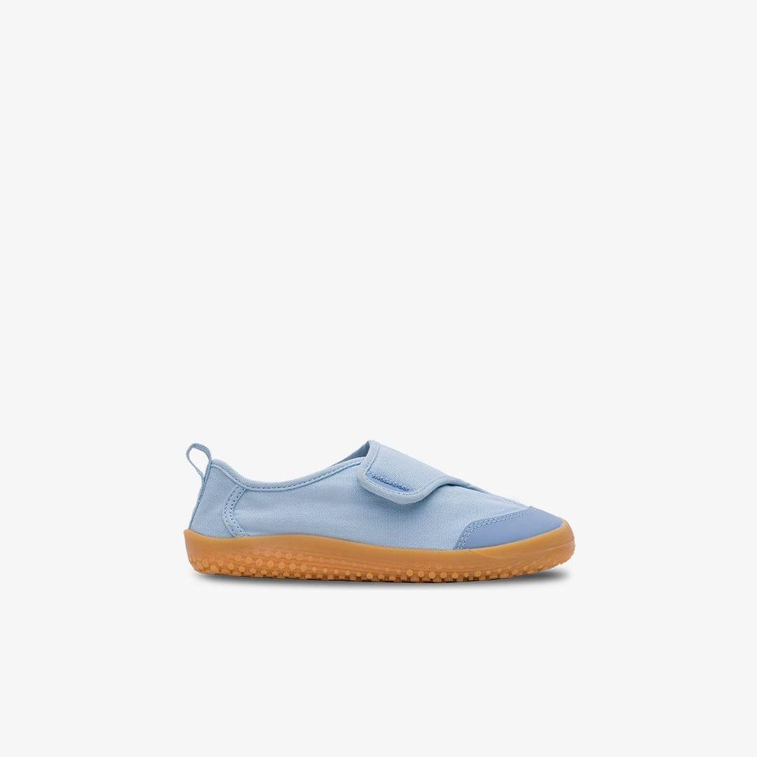 Vivobarefoot Gaia Toddlers barfods lærredsbørnesko til tumlinge i farven rain washed, yderside