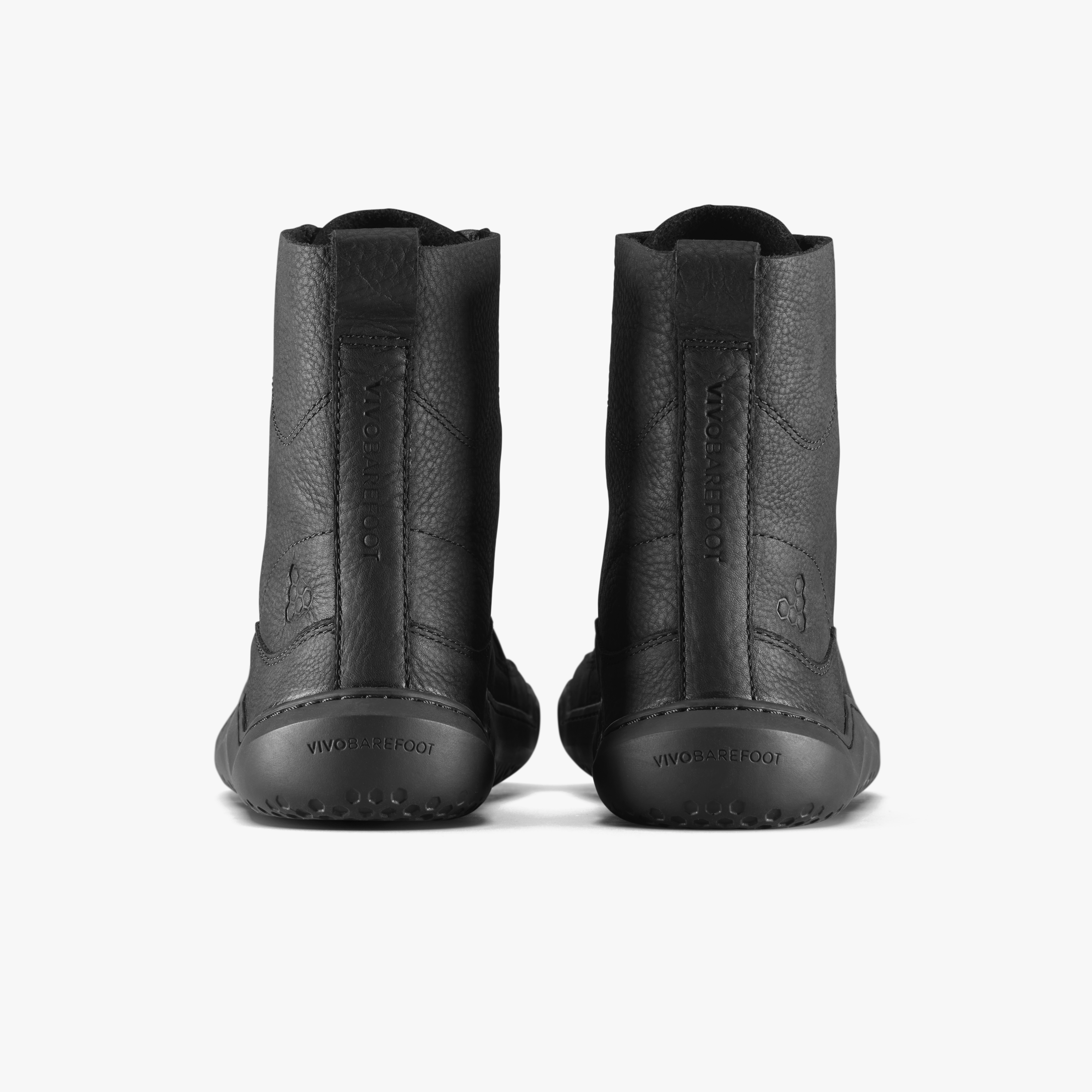 Vivobarefoot Gobi Boot II Mens barfodssko til mænd i farven obsidian, bagfra