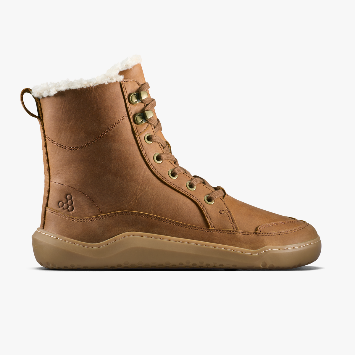 Vivobarefoot Gobi Boot II Warmlined barfodsstøvle i brunt læder set fra ydersiden
