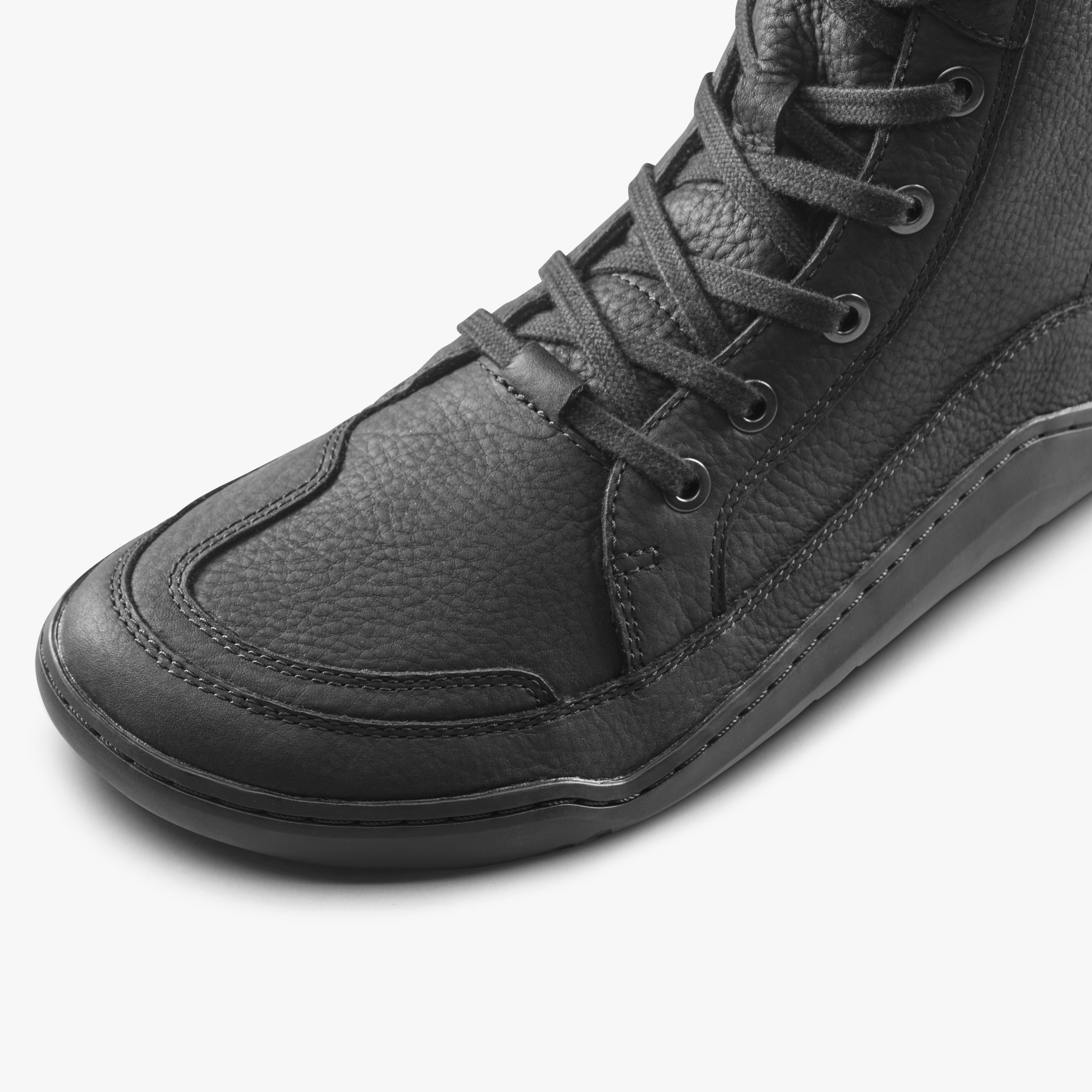 Vivobarefoot Gobi Boot II Womens barfodssko til kvinder i farven obsidian, nærbillede