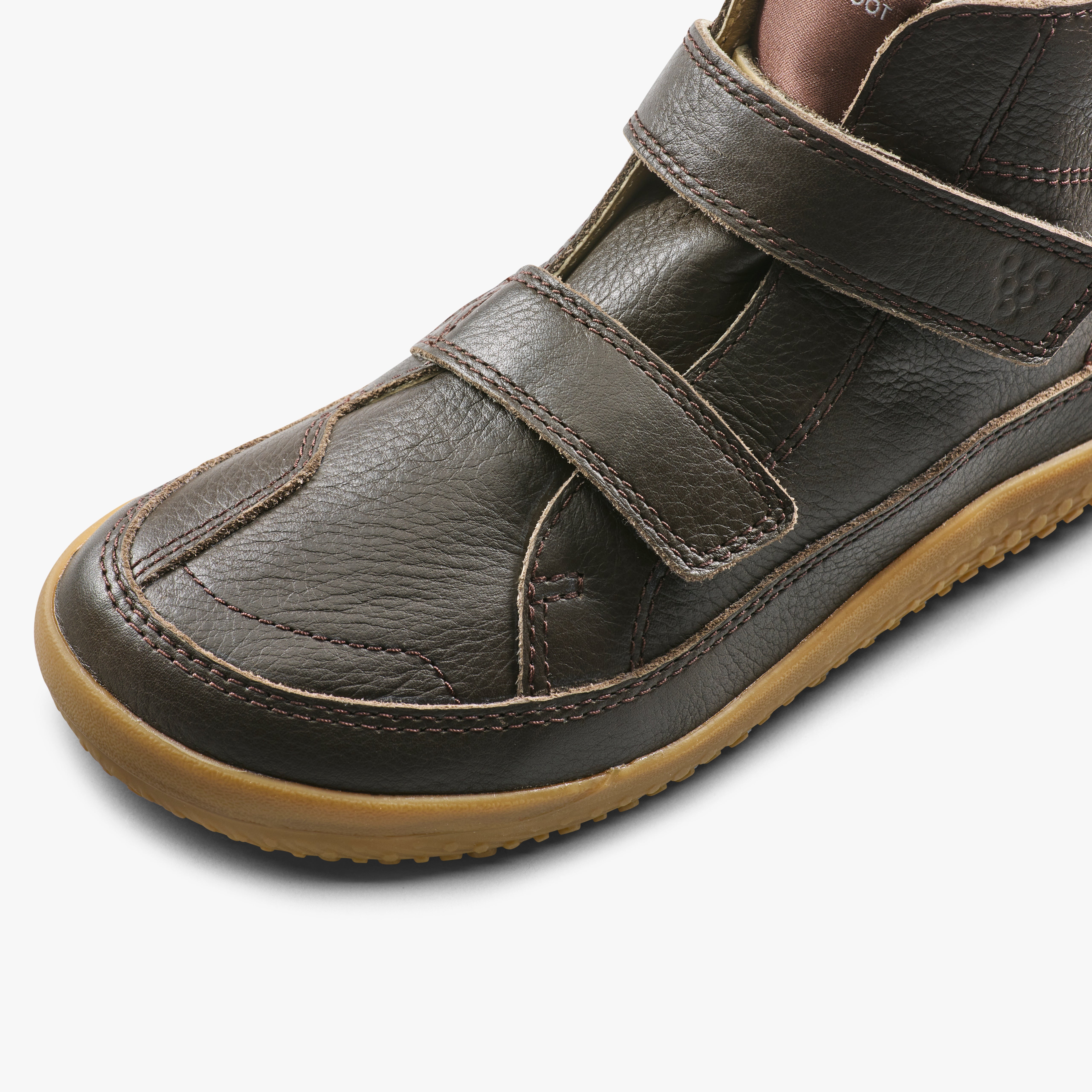 Vivobarefoot Gobi Boot Kids barfodssko til børn i farven bracken, nærbillede