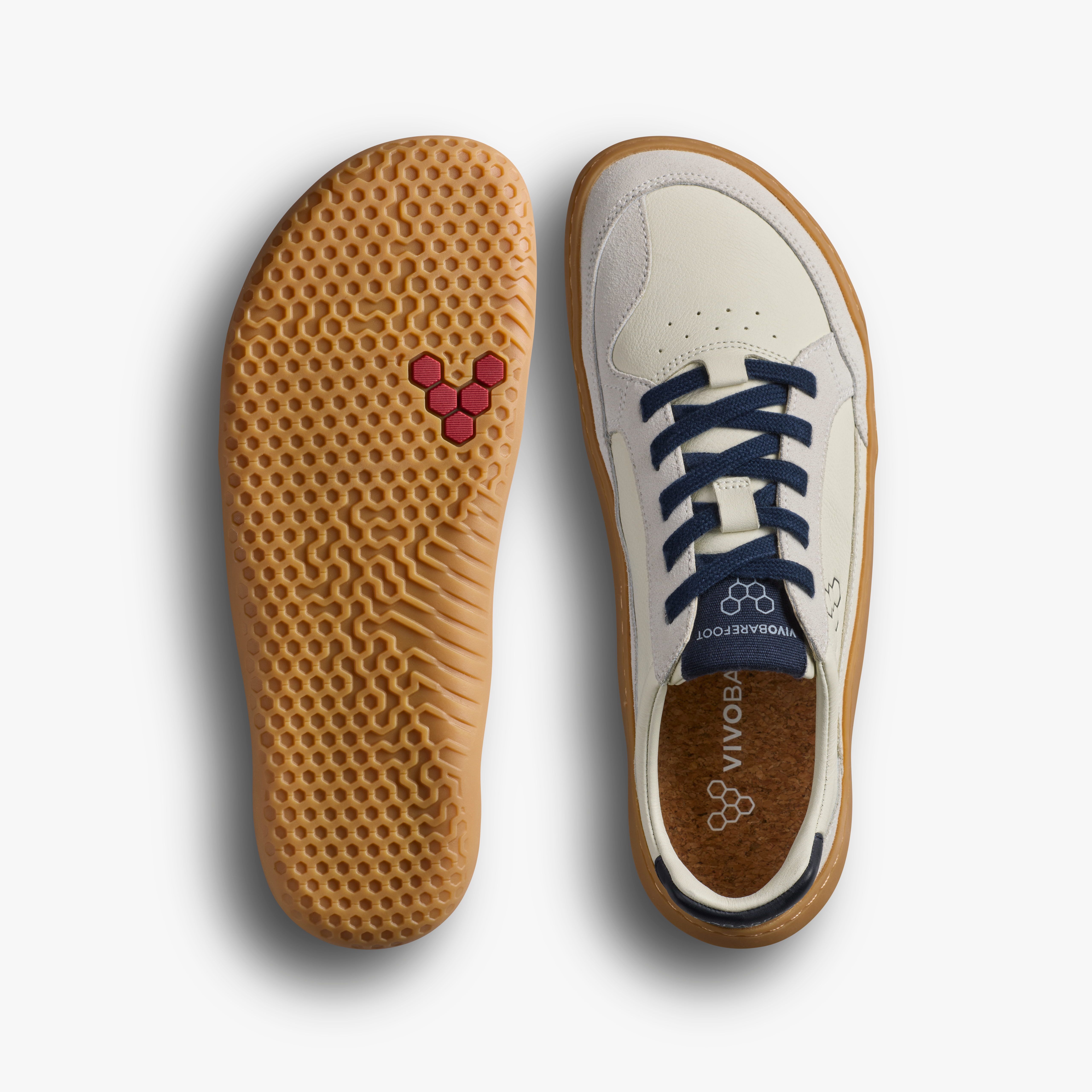 Vivobarefoot Gobi III Sneaker Leather Mens barfodssko til mænd i farven limestone/ seaborne, sål og top