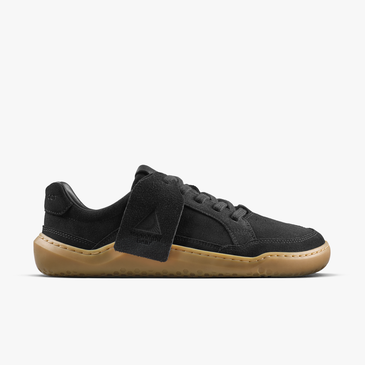 Vivobarefoot Gobi Sneaker Skate MLG barfodssko i sort læder til kvinder, set fra ydersiden