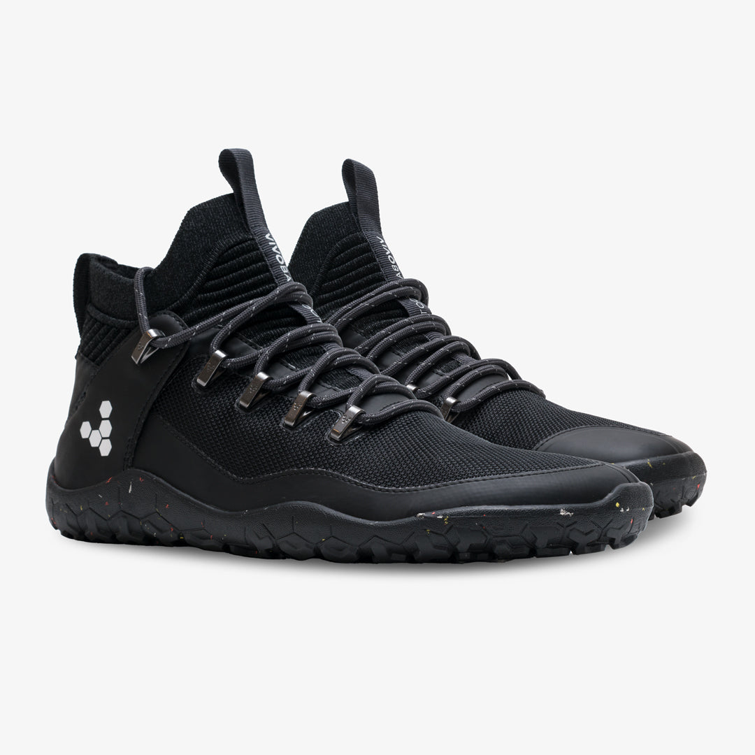 Vivobarefoot Magna Trail II FG barfods vegan high-top sneakers til kvinder i farven obsidian / mesh, par