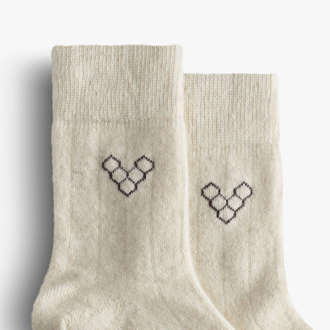 Vivobarefoot Mim Sheep Wool Thin Sock til unisex i farven cream