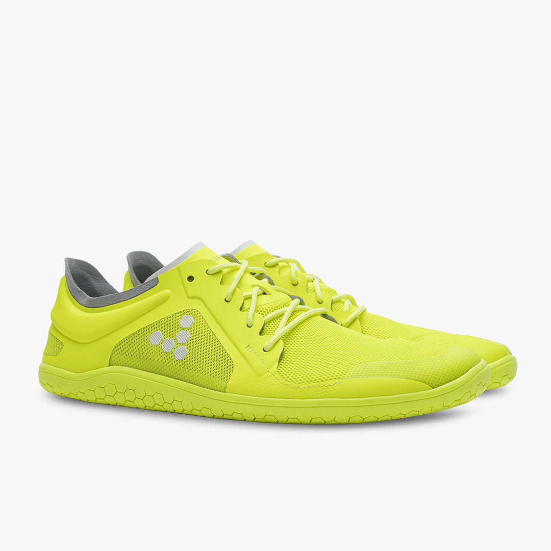 Vivobarefoot Primus Lite III Recycled Mens barfods træningssko til mænd i farven safety yellow, par