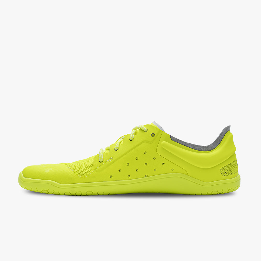 Vivobarefoot Primus Lite III Recycled Womens barfods træningssko til kvinder i farven safety yellow, inderside