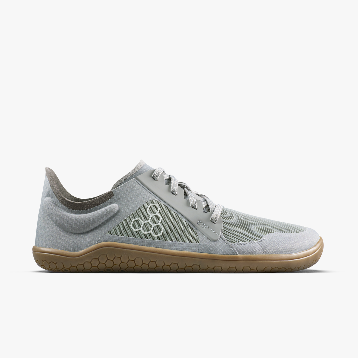 Vivobarefoot Primus Lite IV barfodssko til kvinder i grå Storm Cloud, set fra ydersiden