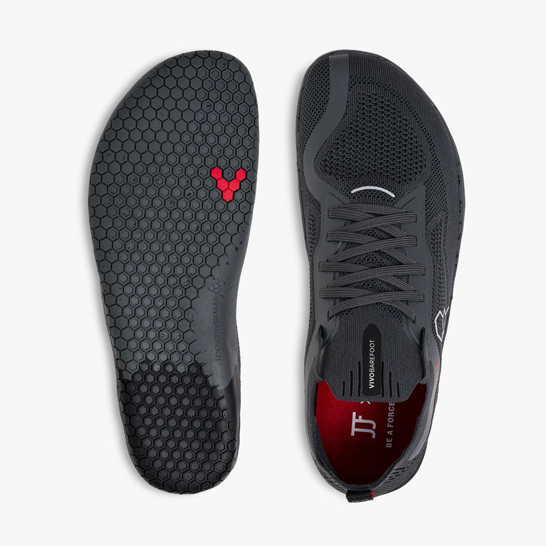 Vivobarefoot Primus Lite Knit JJF Mens – Obsidian-Dark Shadow