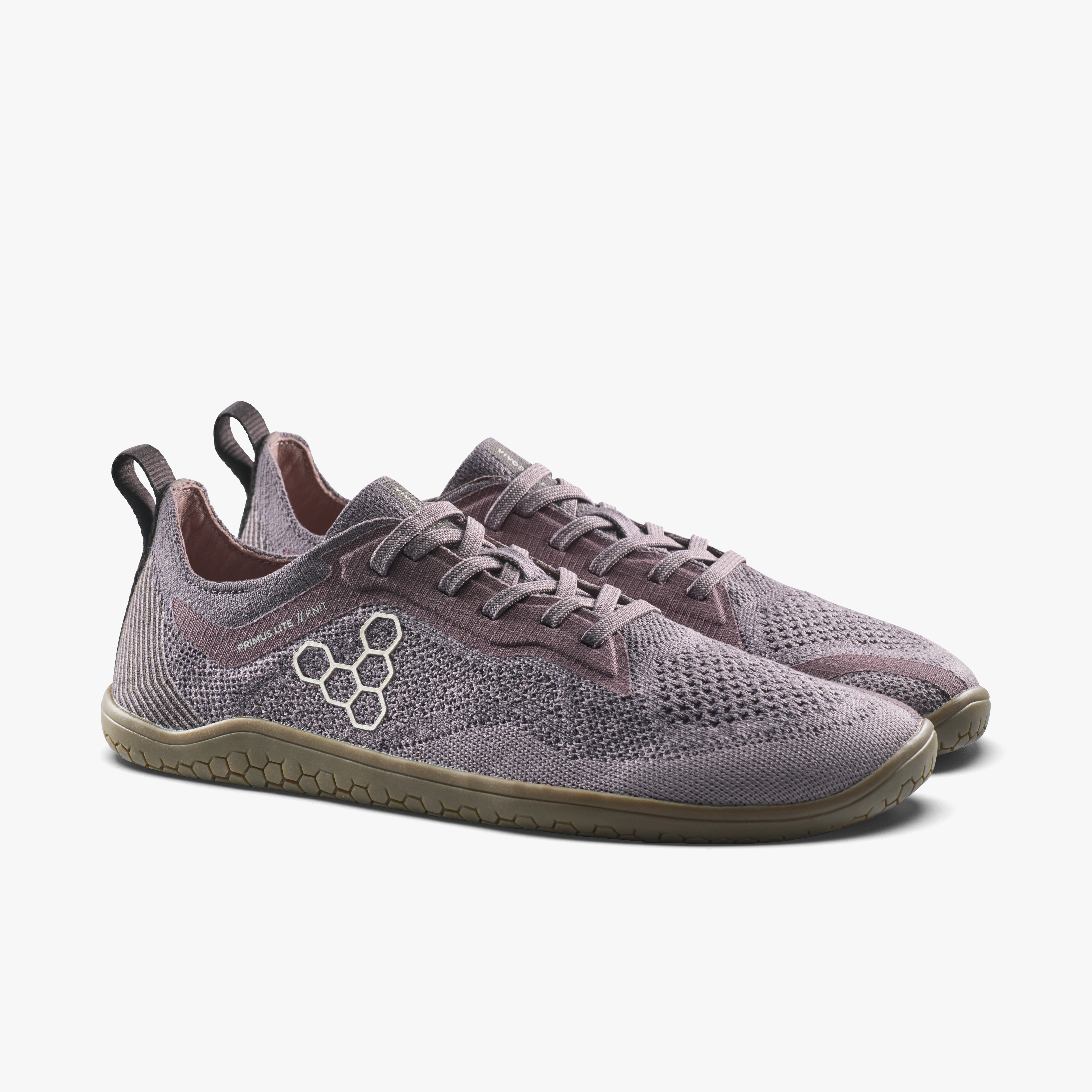 Vivobarefoot Primus Lite Knit Natural Mens barfodssko til mænd i farven dark gull gray, par
