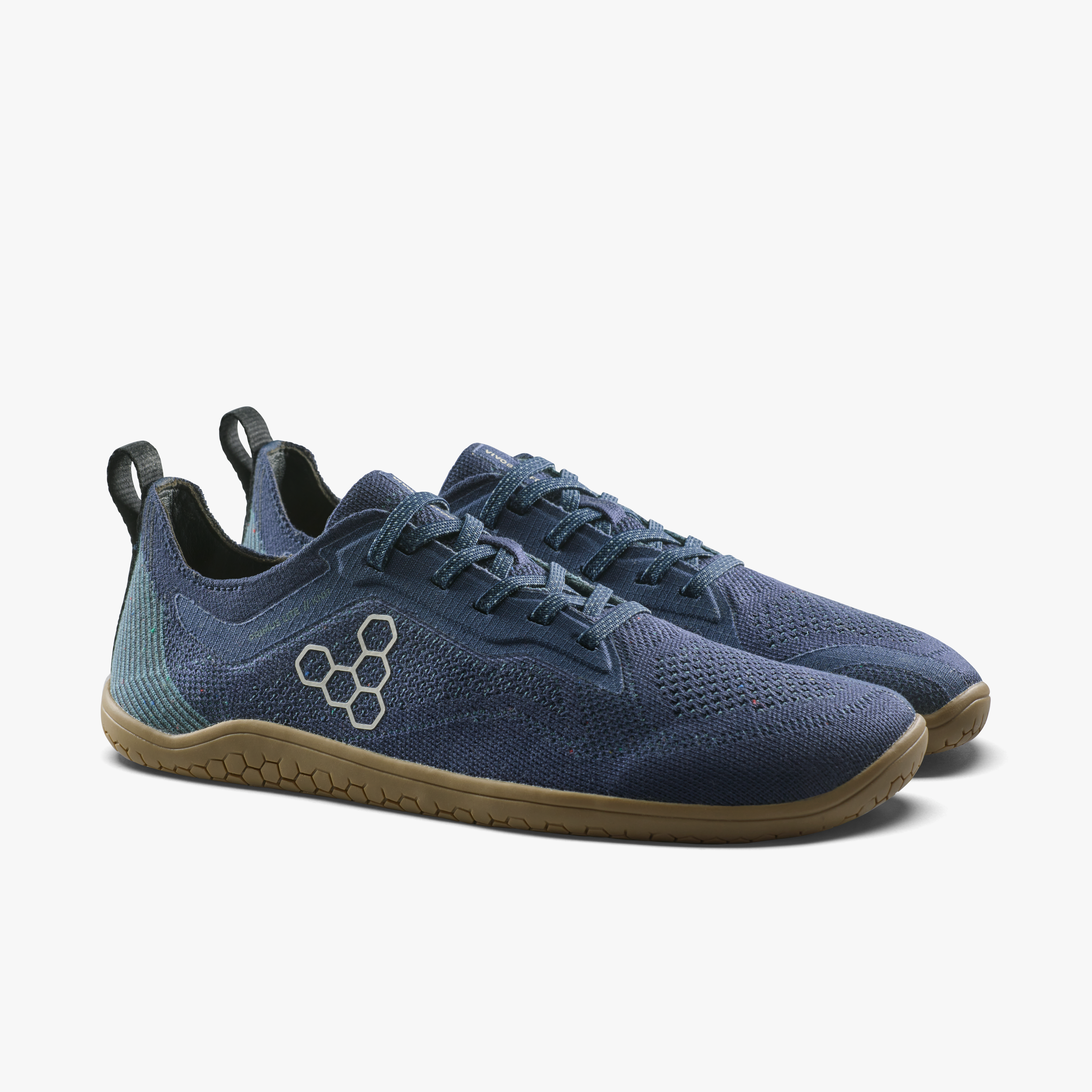Vivobarefoot Primus Lite Knit Natural Mens barfodssko til mænd i farven deep ocean, par