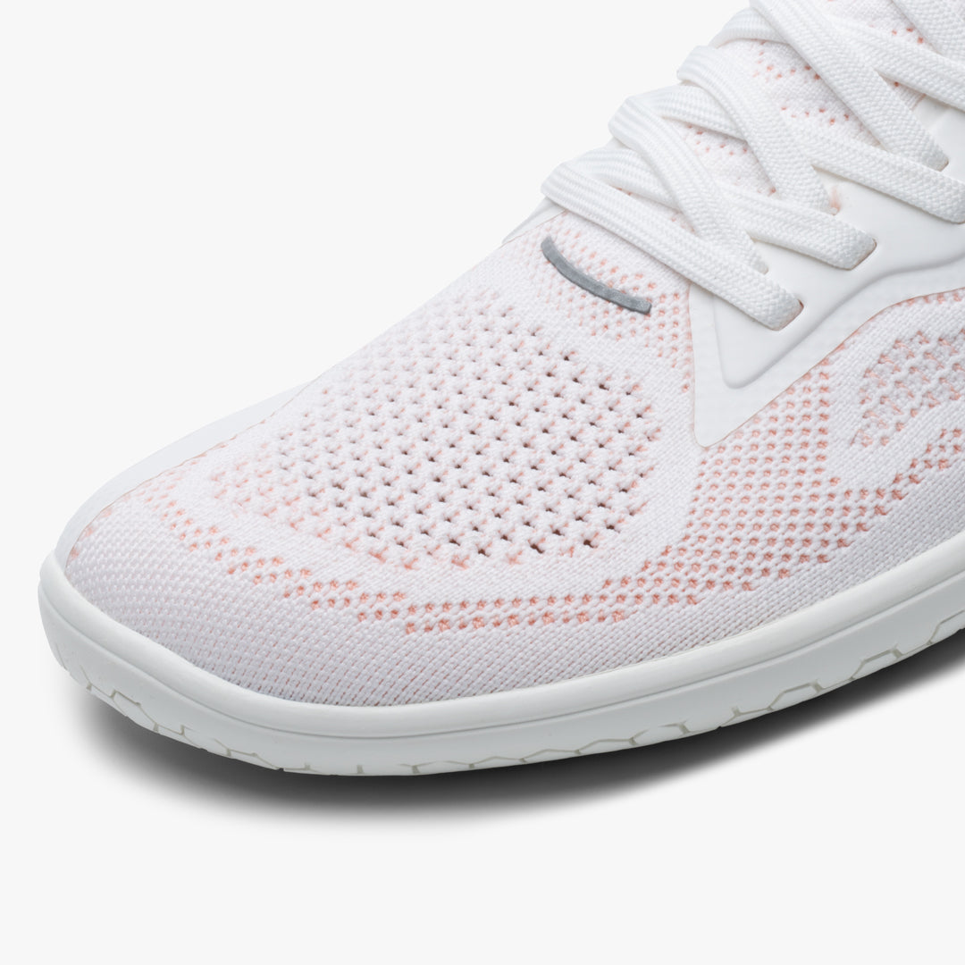 Vivobarefoot Primus Lite Knit Mens – White/Peach Melba