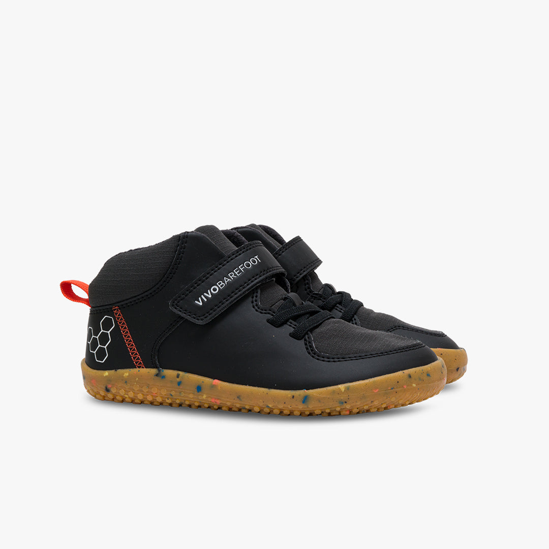 Vivobarefoot Primus Ludo Hi Kids – Obsidian 