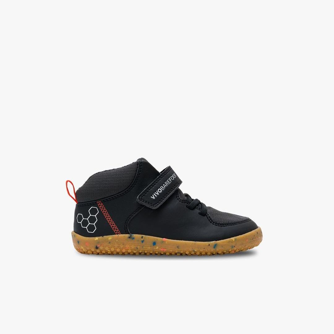 Vivobarefoot Primus Ludo Hi Kids – Obsidian 