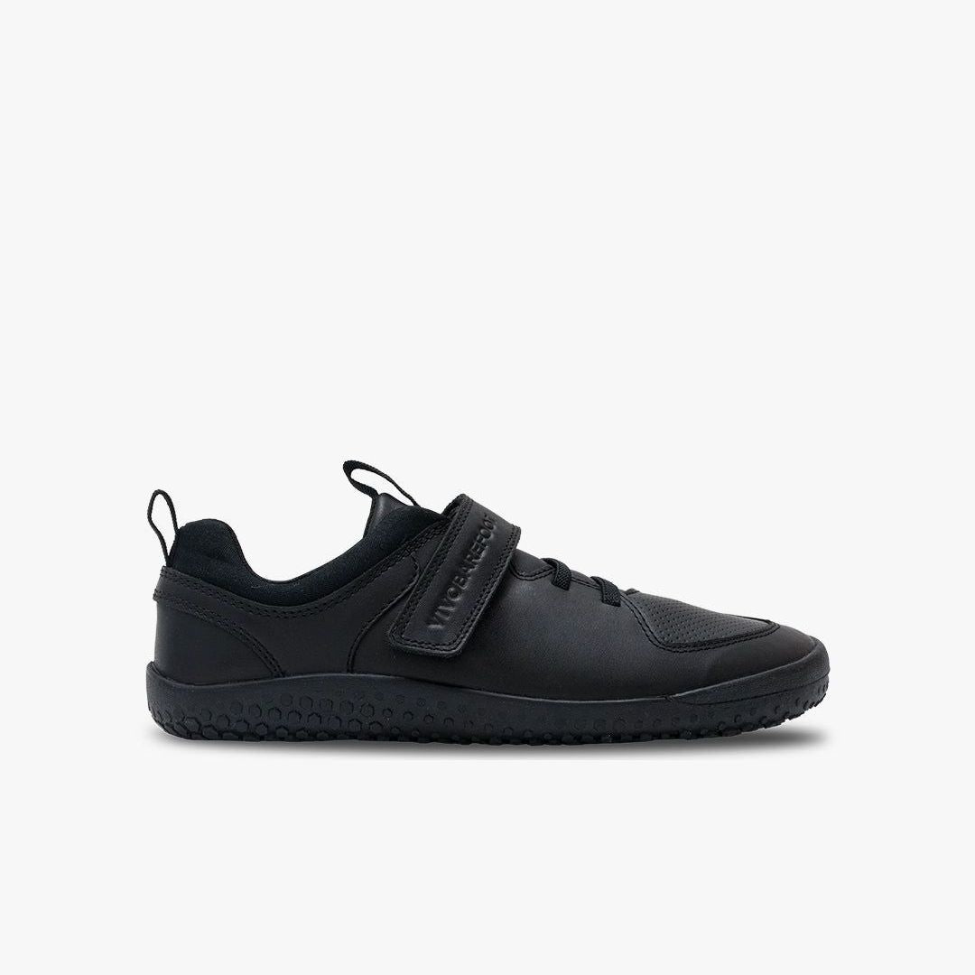 Vivobarefoot Primus Ludo School Juniors barfods sorte sneakers til teenager i farven obsidian, yderside