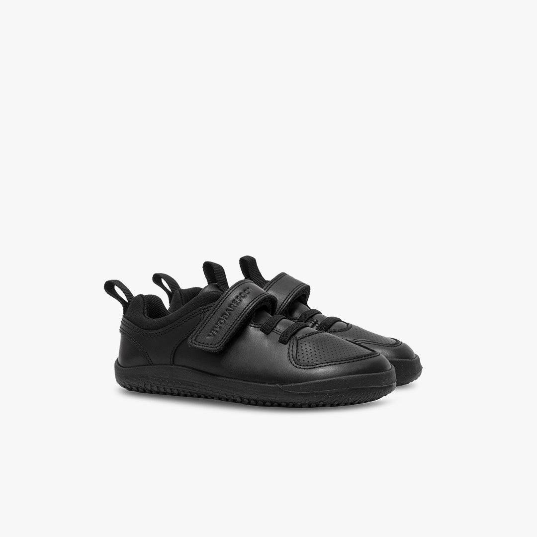 Vivobarefoot Primus Ludo School Preschool barfods sorte sneakers til børn i farven obsidian, par