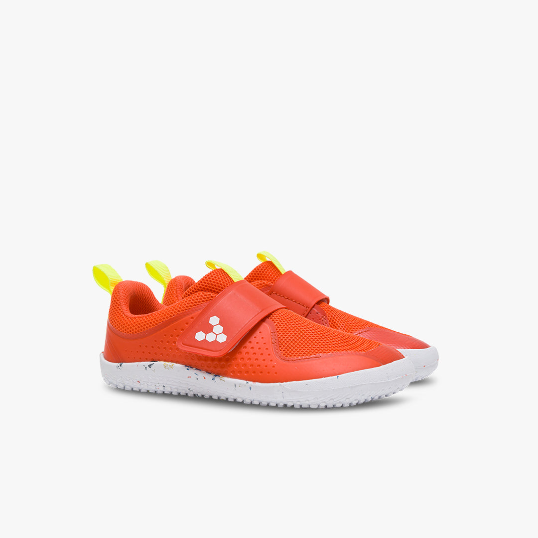 Vivobarefoot Primus Sport III Kids barfods træningssko til børn i farven tomato, par