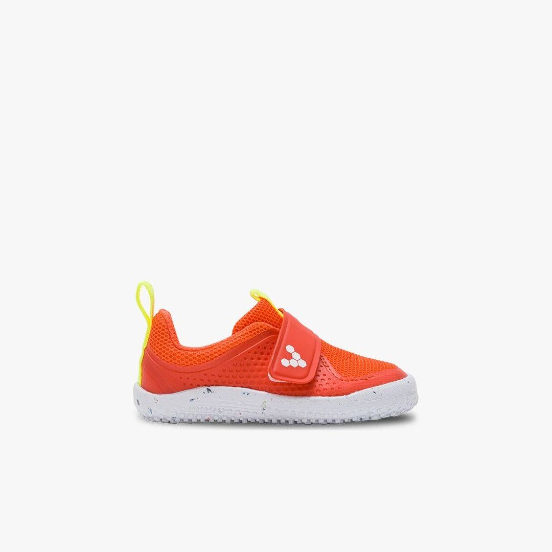 Vivobarefoot Primus Sport III Toddlers barfods træningssko til tumlinge i farven tomato, yderside