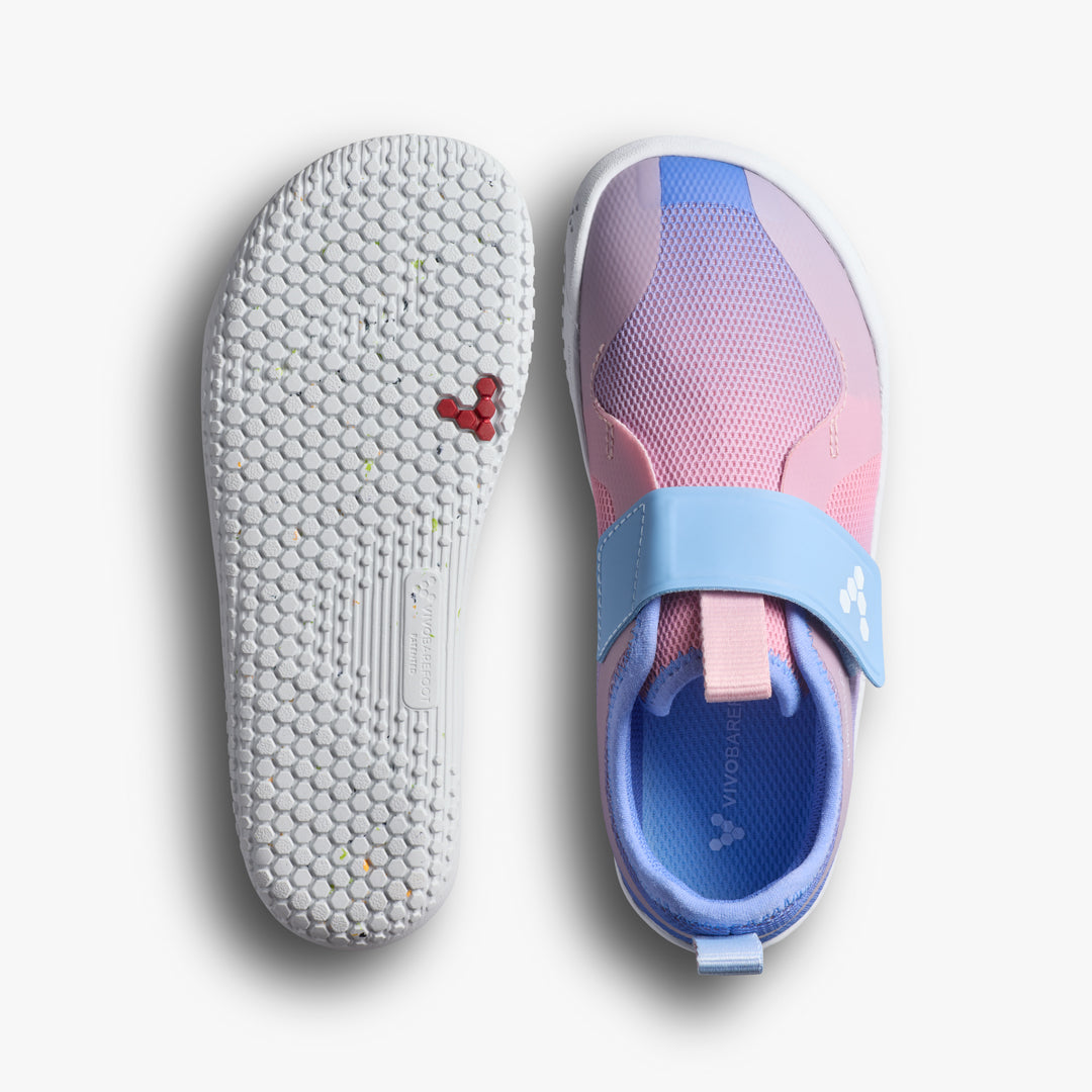 Vivobarefoot Primus Sport IV Preschool barfodssko til børn i farven unicorn, sål og top
