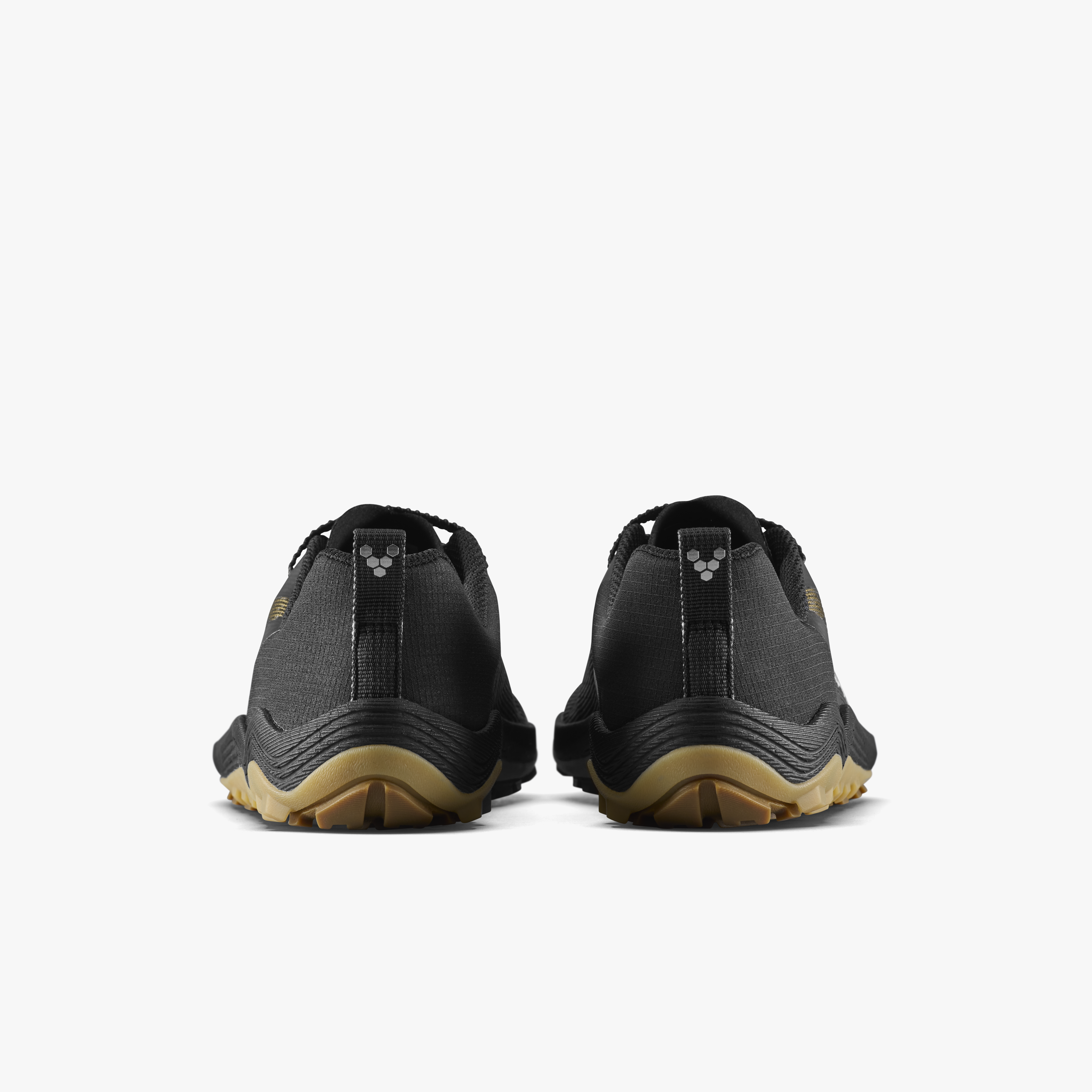 Vivobarefoot Primus Trail Flow Mens barfodssko til mænd i farven dark olive/gum, bagfra
