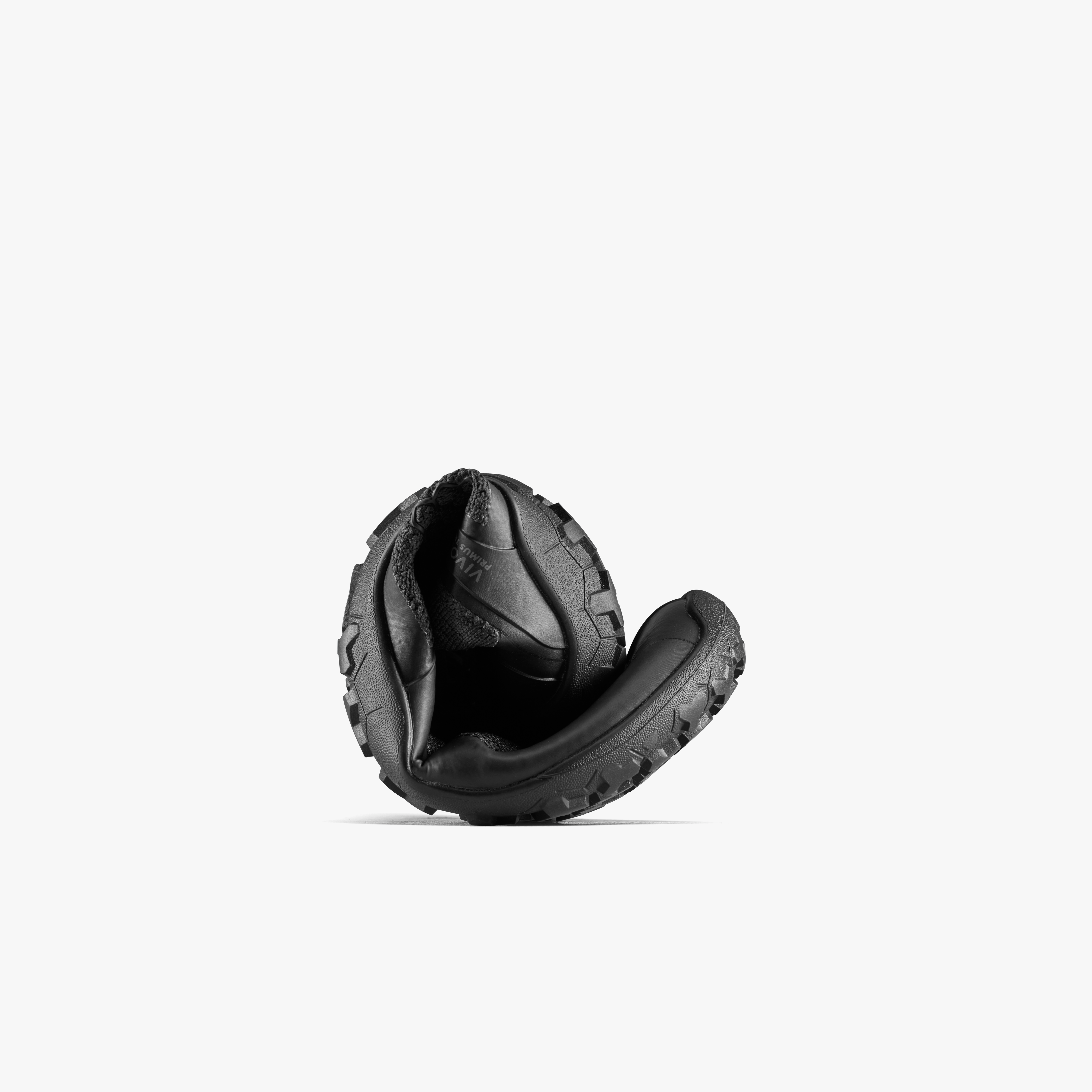 Vivobarefoot Primus Trail Knit FG Grounding Mens barfodssko til mænd i farven obsidian, rullet