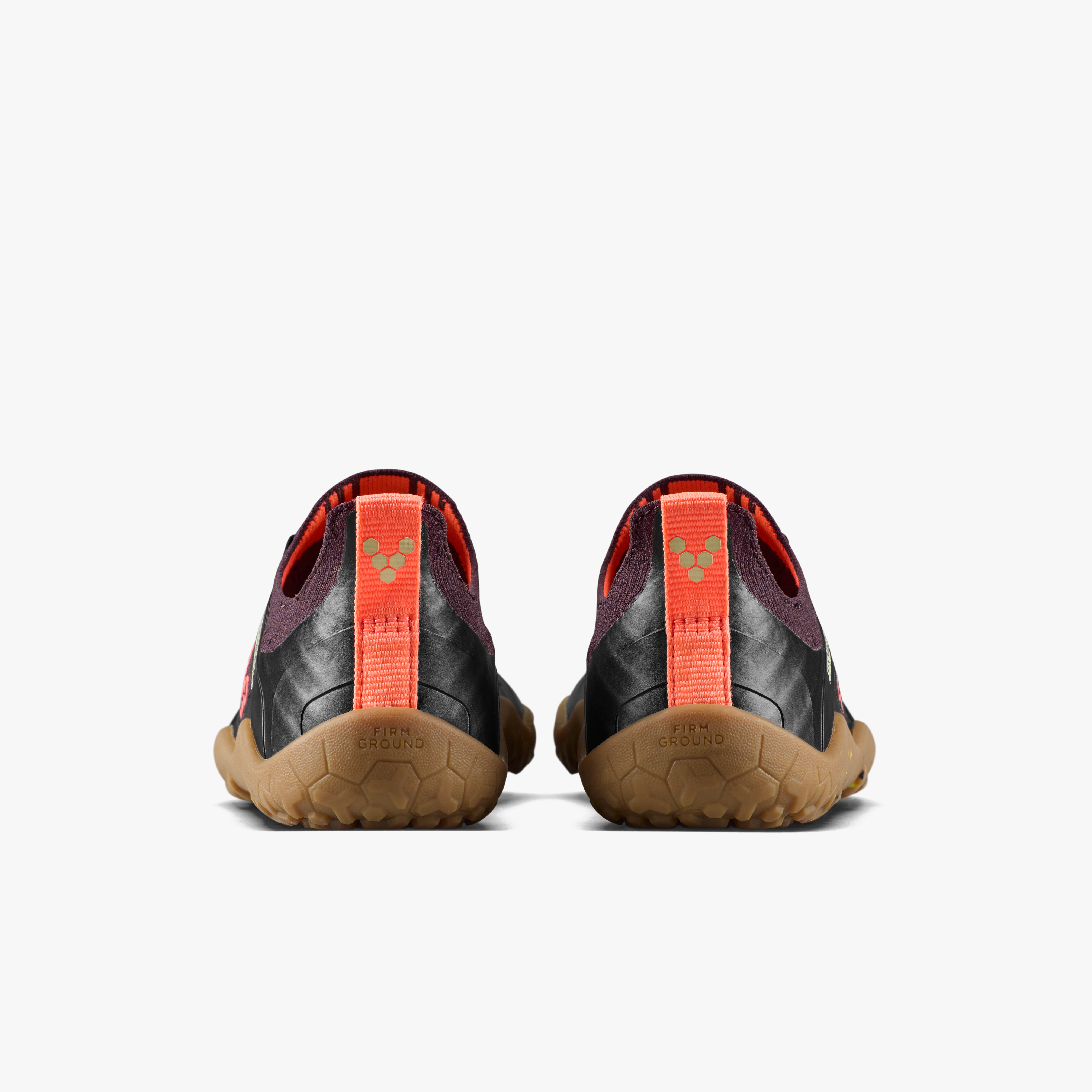 Vivobarefoot Primus Trail Knit FG Kids barfodssko til børn i farven huckleberry/ molten lava, bagfra